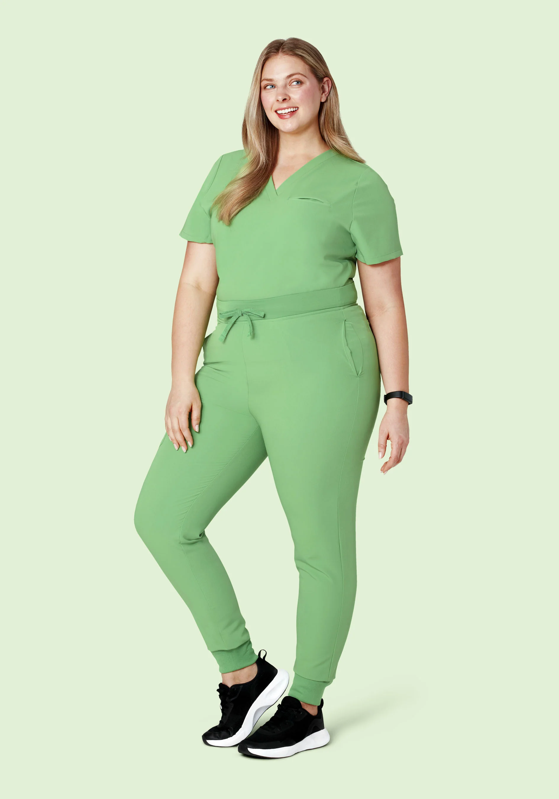 High Waisted Joggers Aloe - Image 6