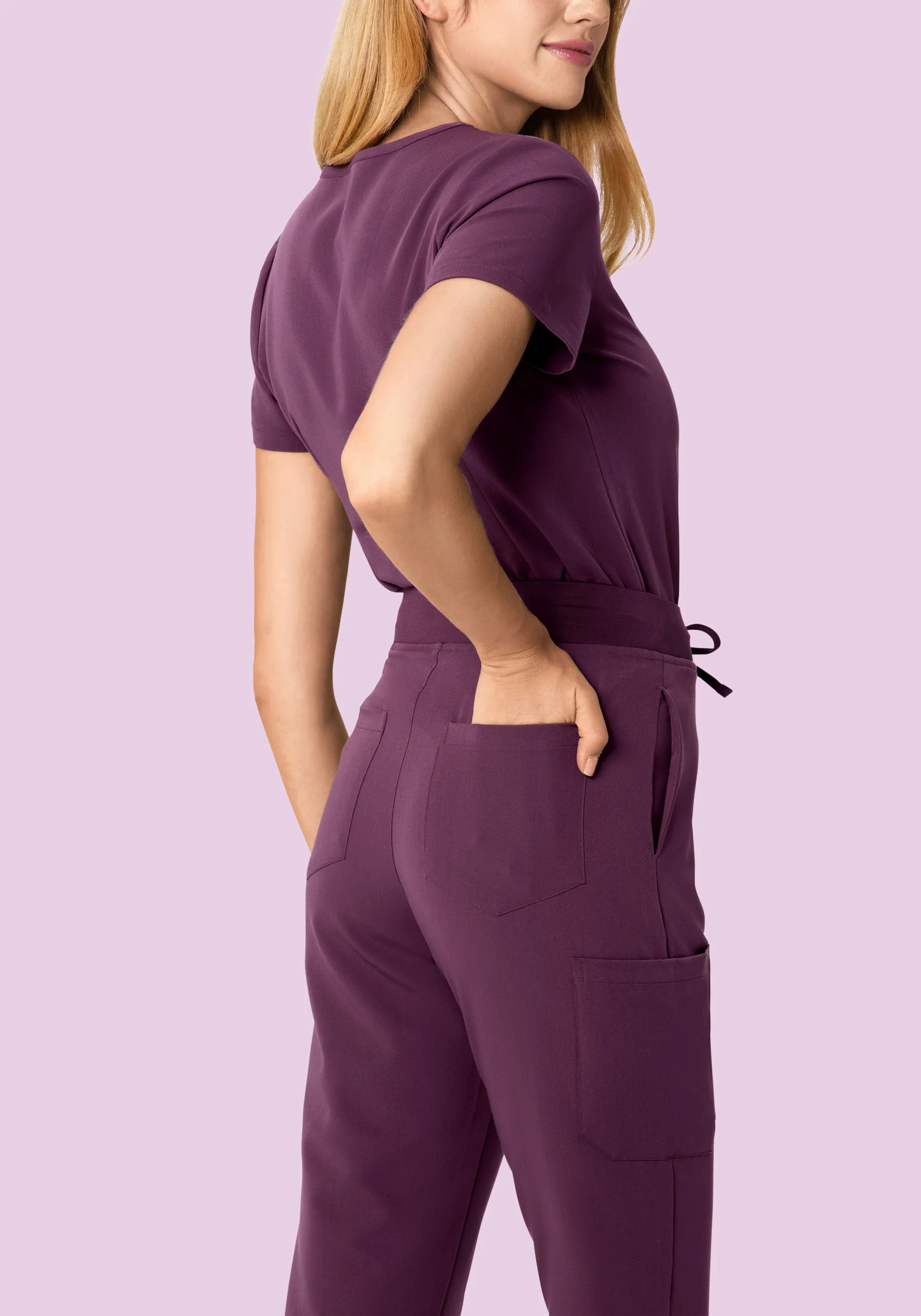 High Waisted Joggers Bordeaux - Image 4