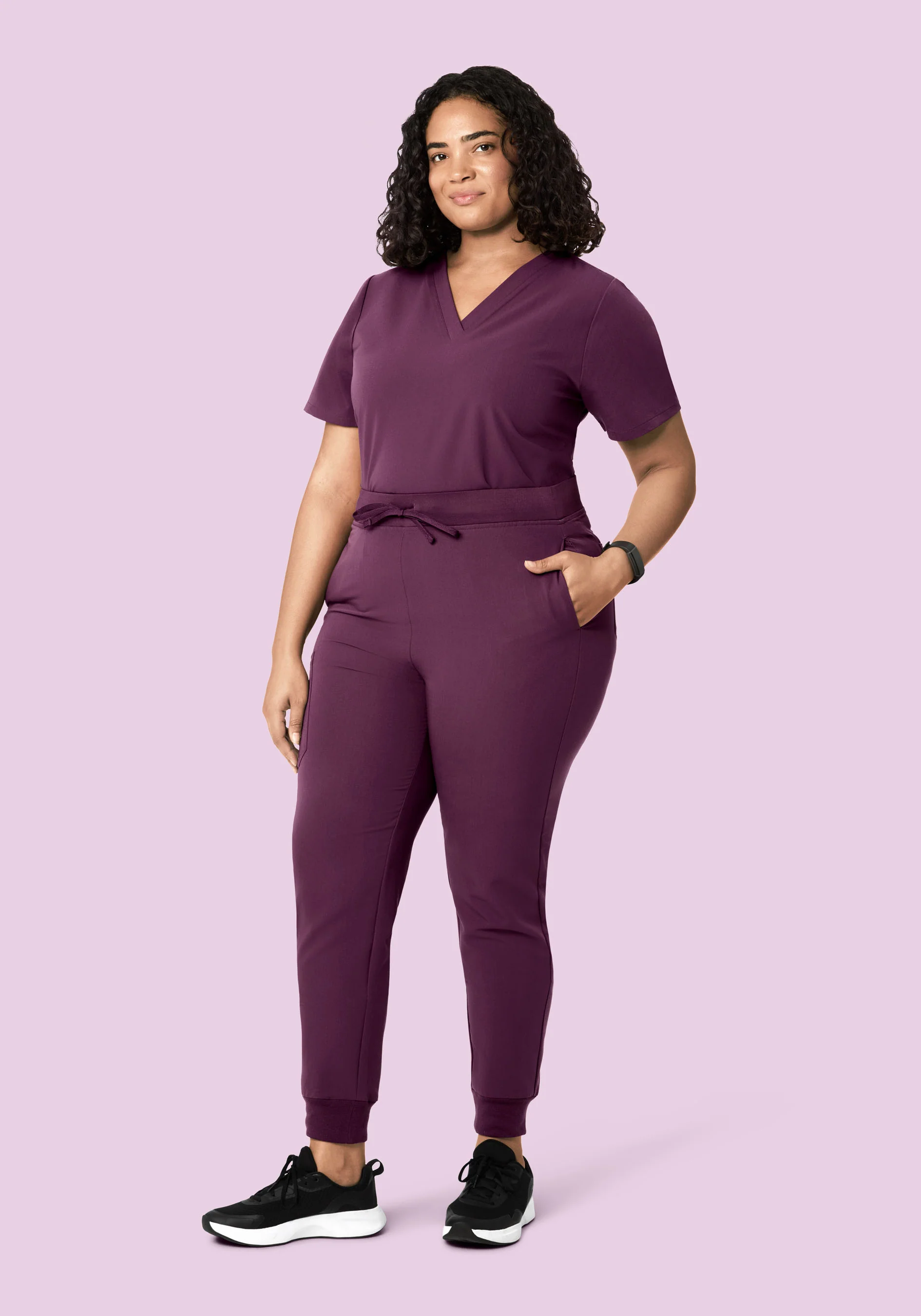 High Waisted Joggers Bordeaux - Image 5