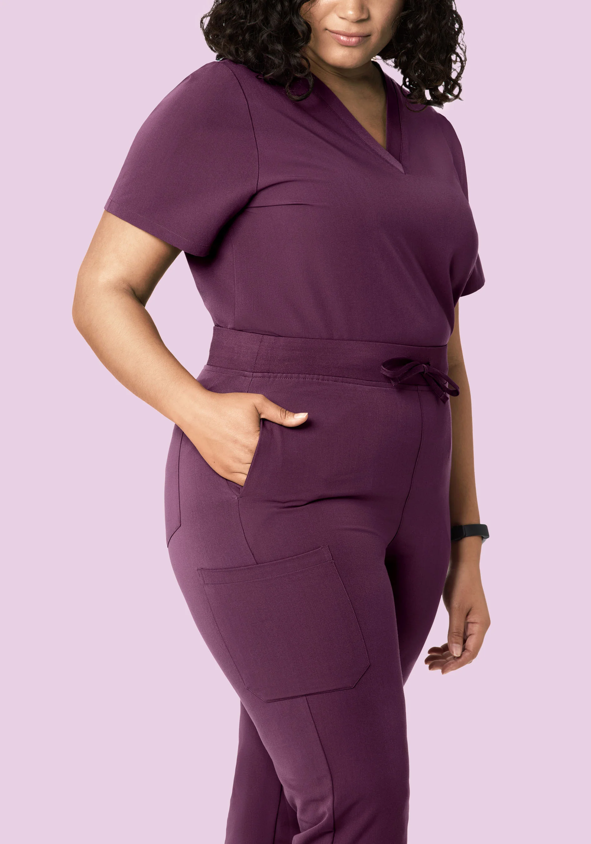 High Waisted Joggers Bordeaux - Image 6