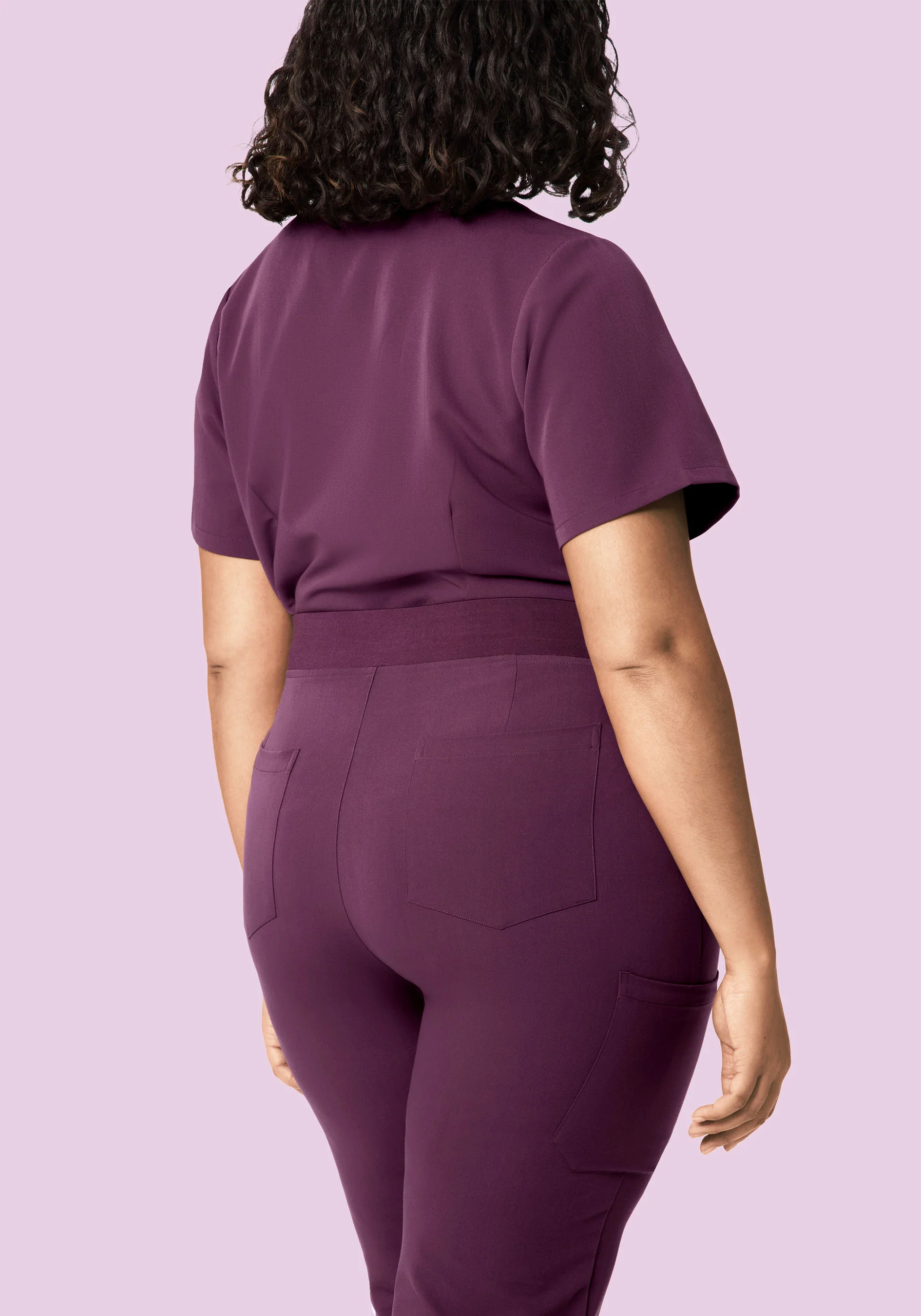 High Waisted Joggers Bordeaux - Image 7