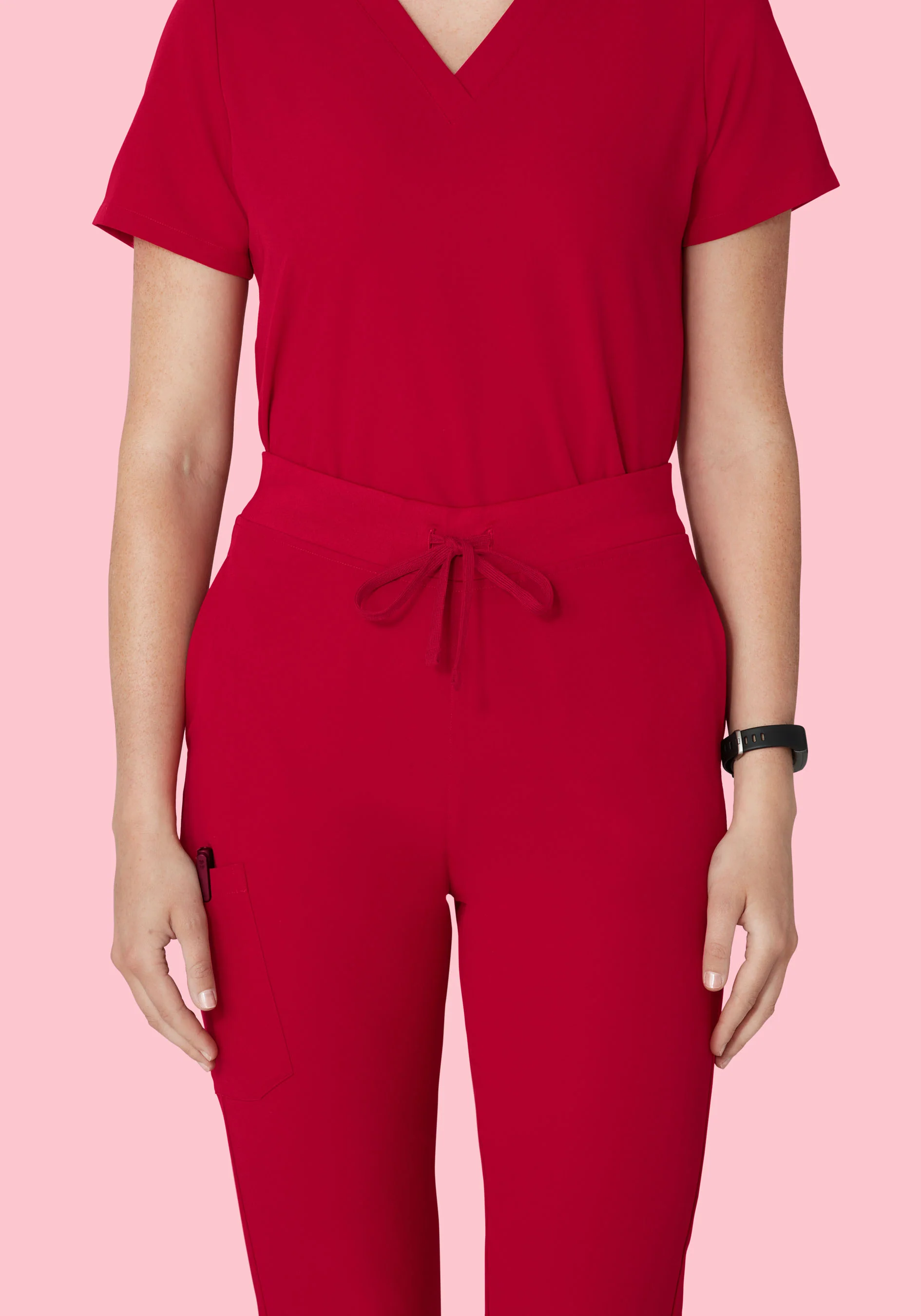 High Waisted Joggers Crimson - Image 3