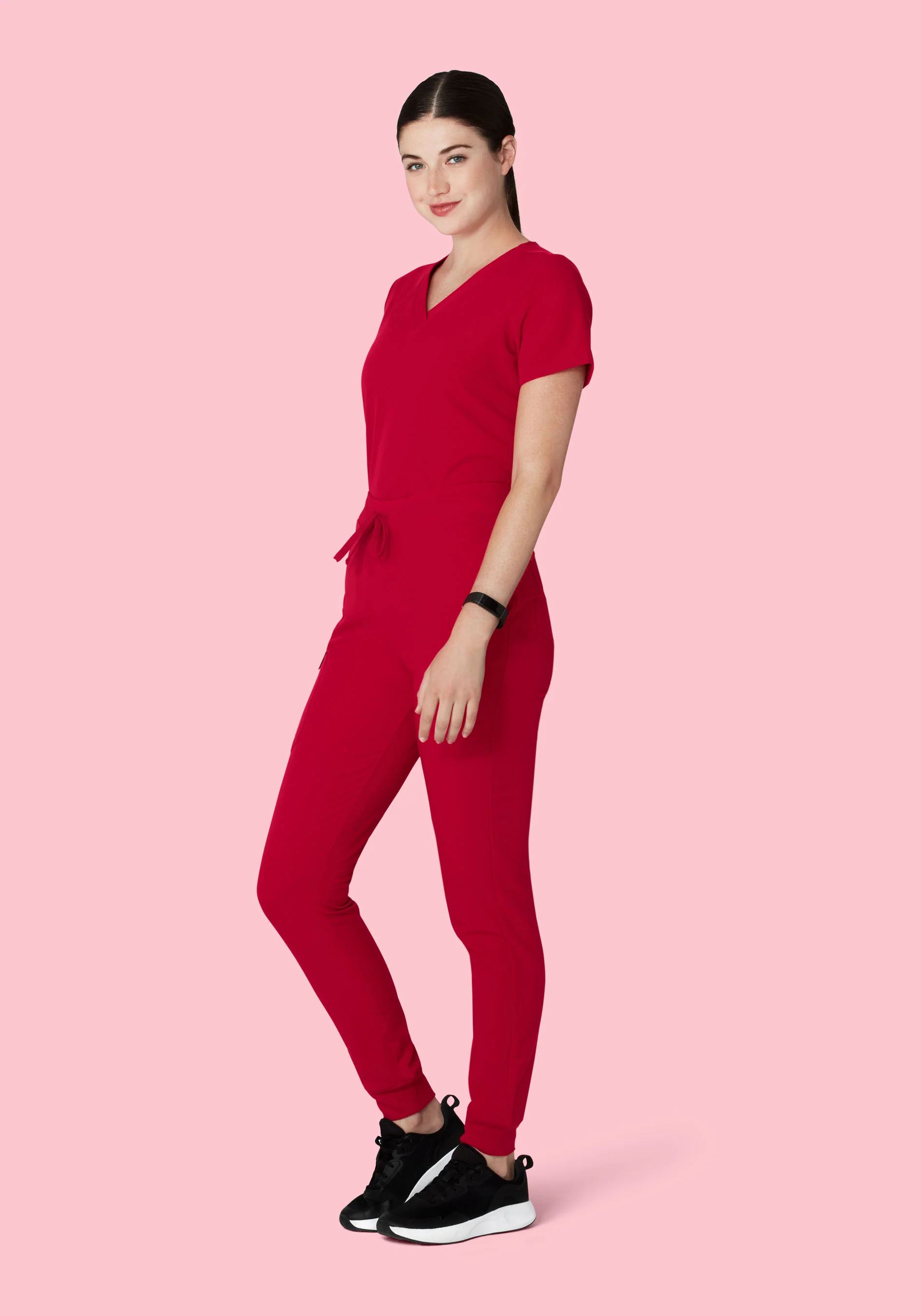 High Waisted Joggers Crimson - Image 4