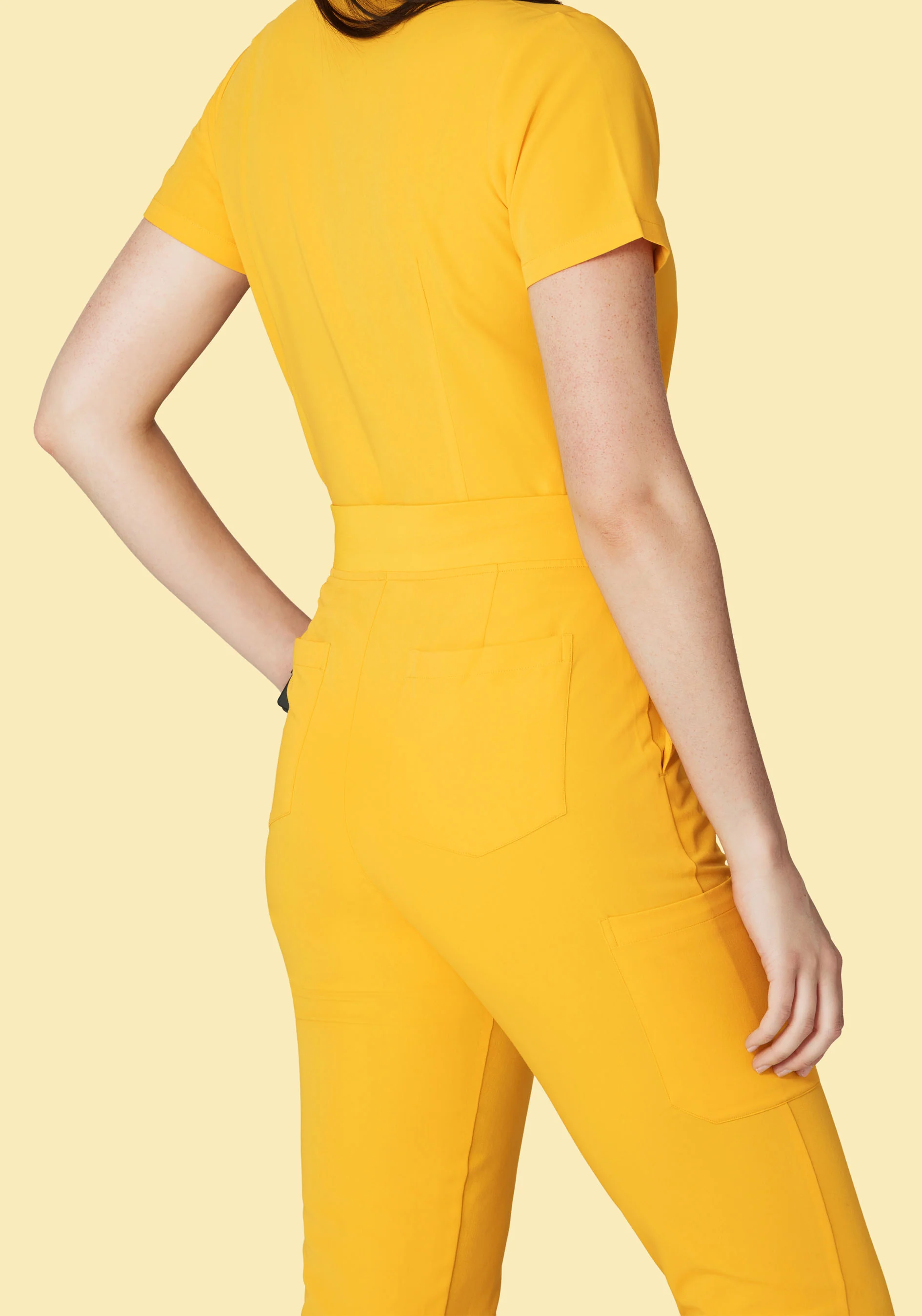 High Waisted Joggers Daffodil - Image 4