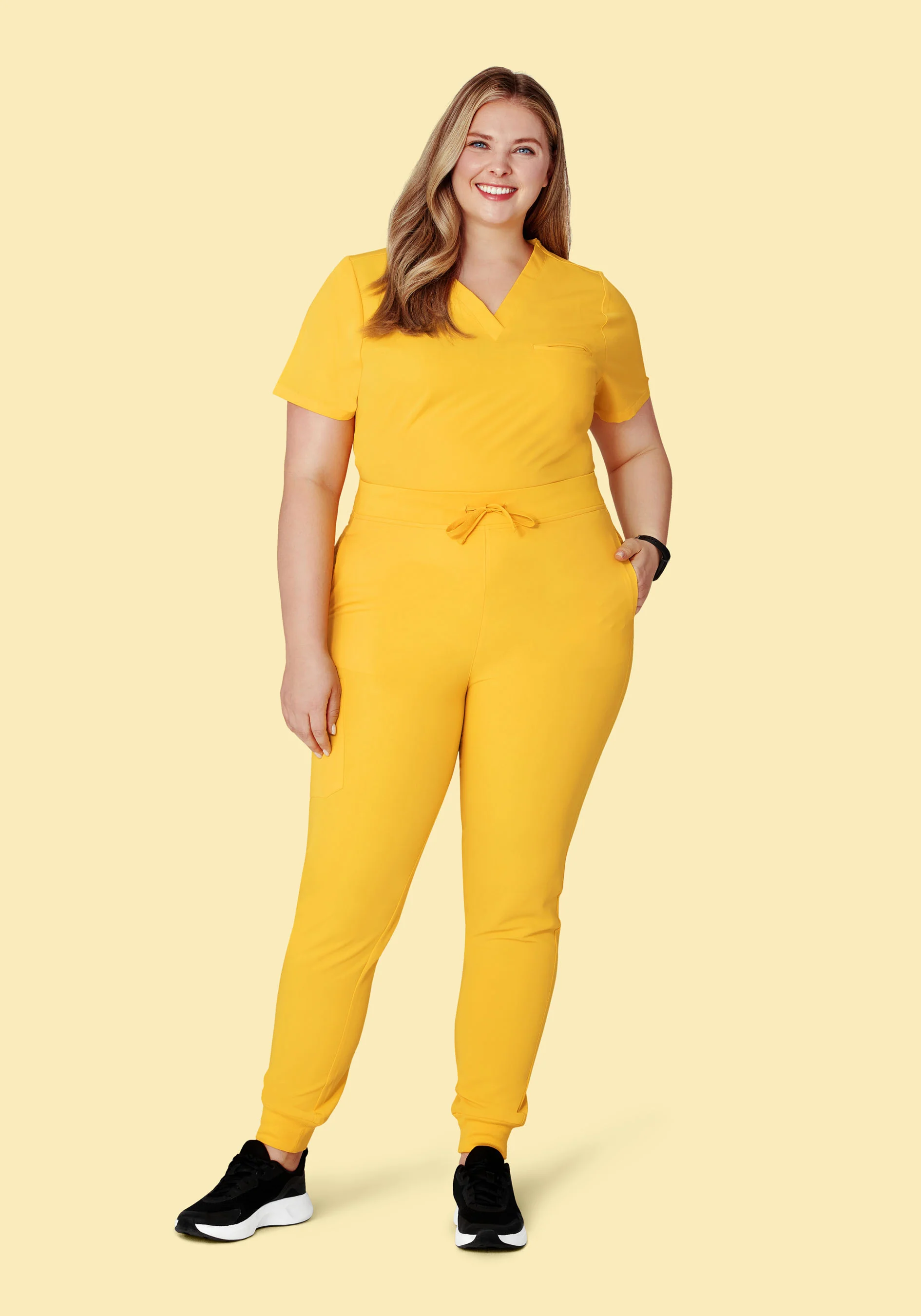 High Waisted Joggers Daffodil - Image 6