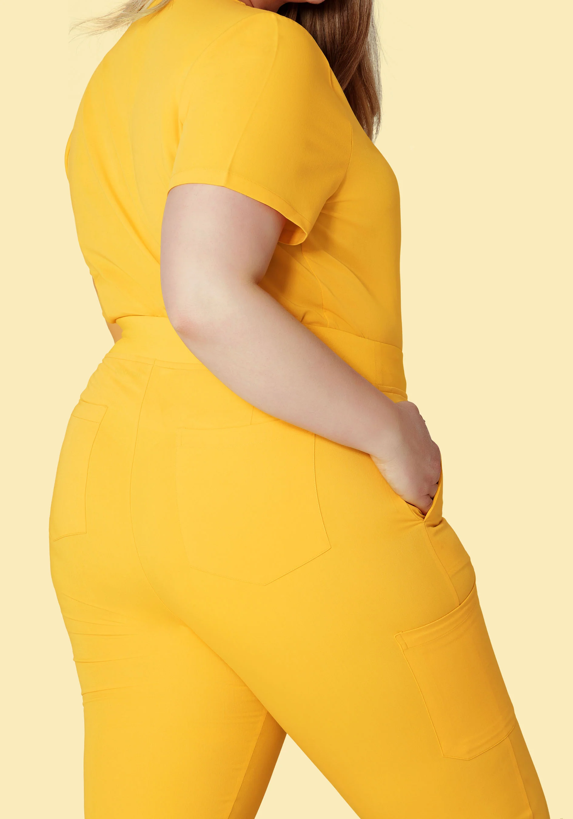 High Waisted Joggers Daffodil - Image 8