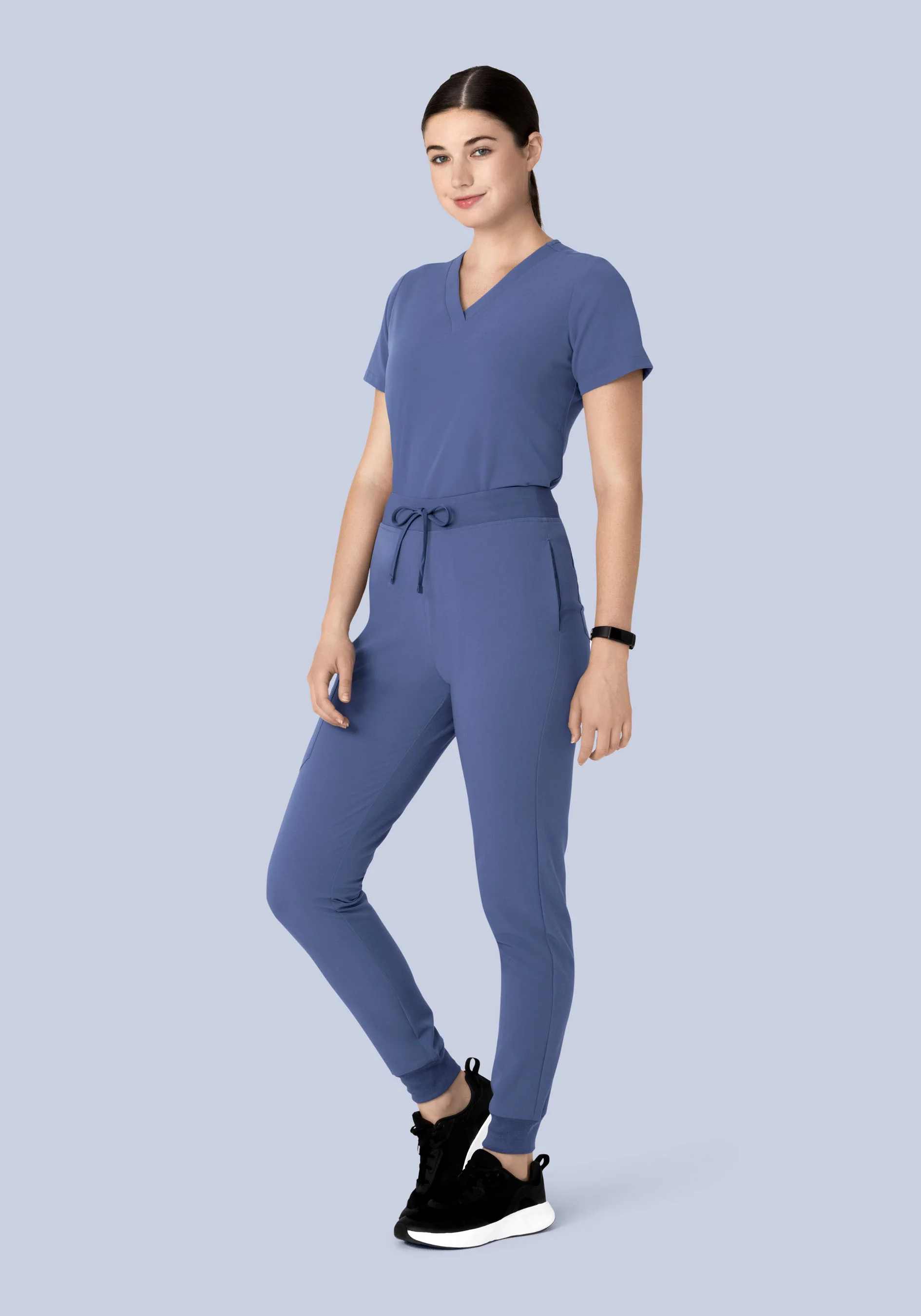 High Waisted Joggers Deep Periwinkle - Image 5