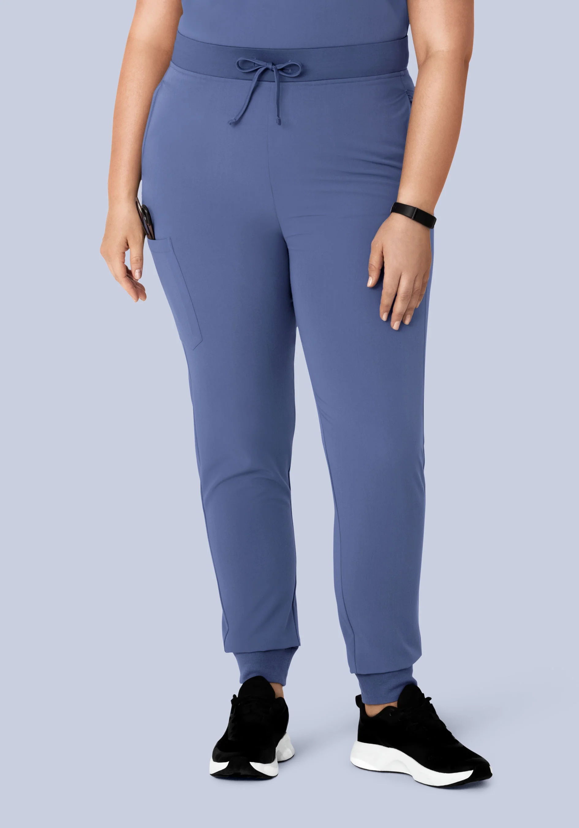 High Waisted Joggers Deep Periwinkle - Image 6