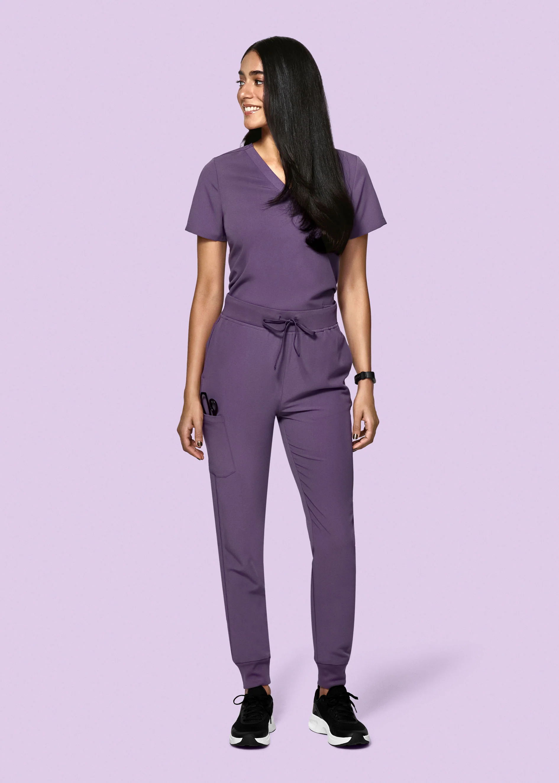 High Waisted Joggers Dewberry - Image 3
