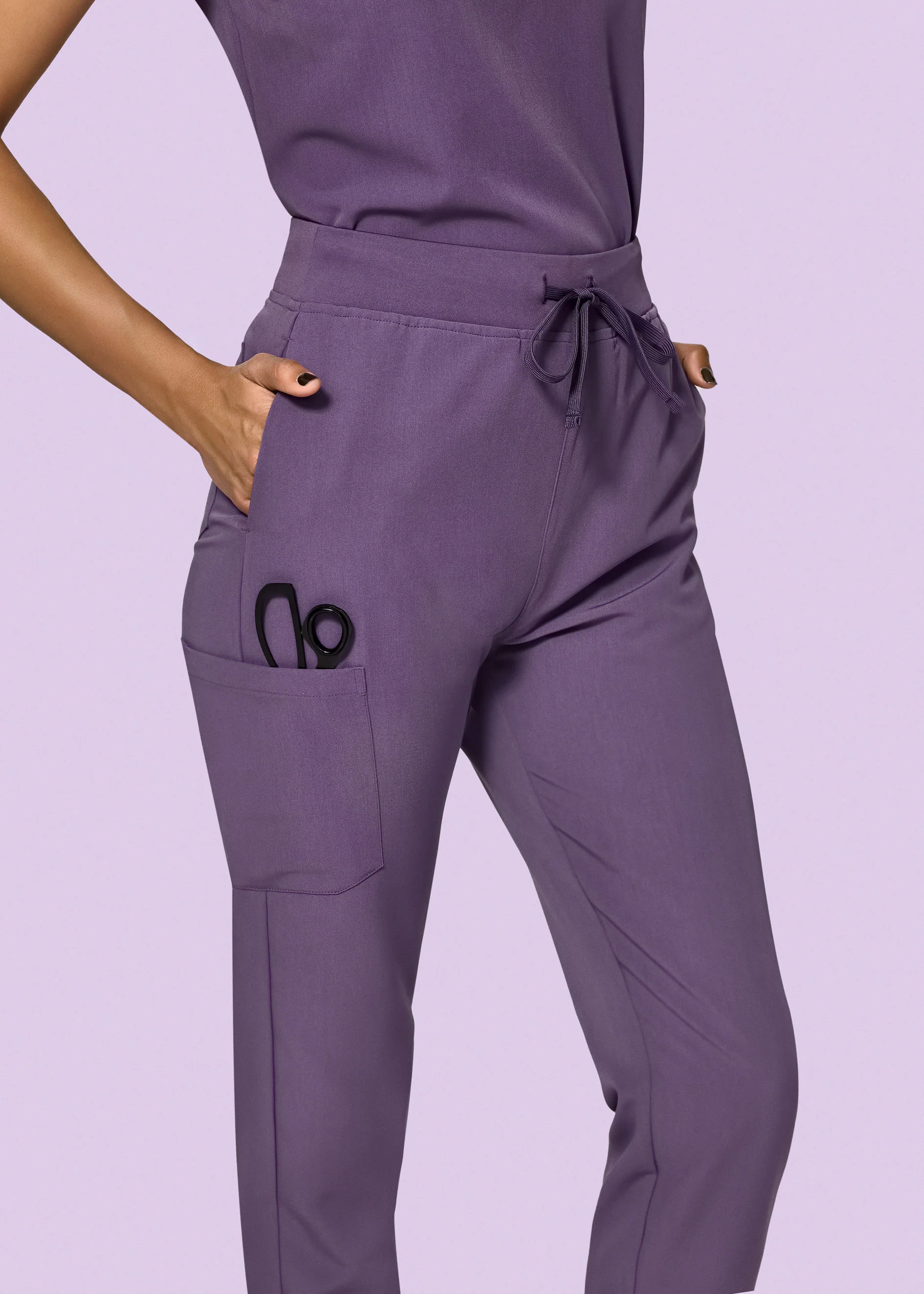 High Waisted Joggers Dewberry - Image 5