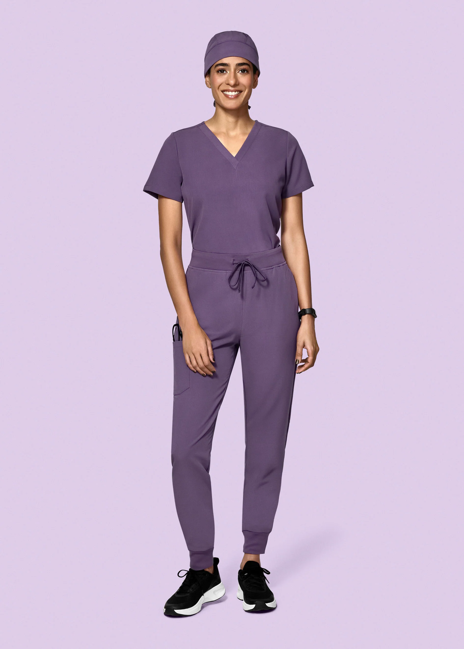 High Waisted Joggers Dewberry - Image 7