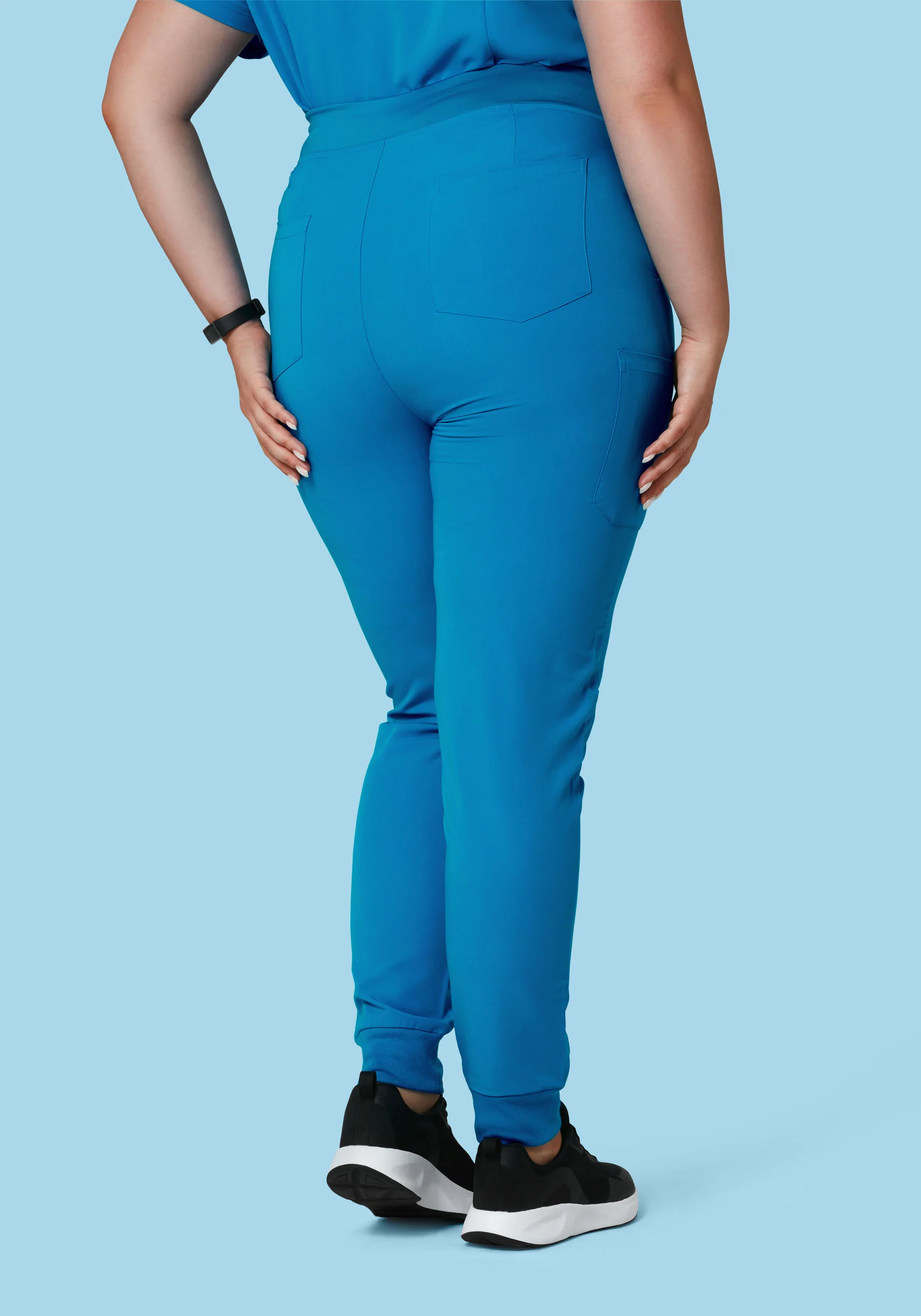High Waisted Joggers Electric Blue - Image 9