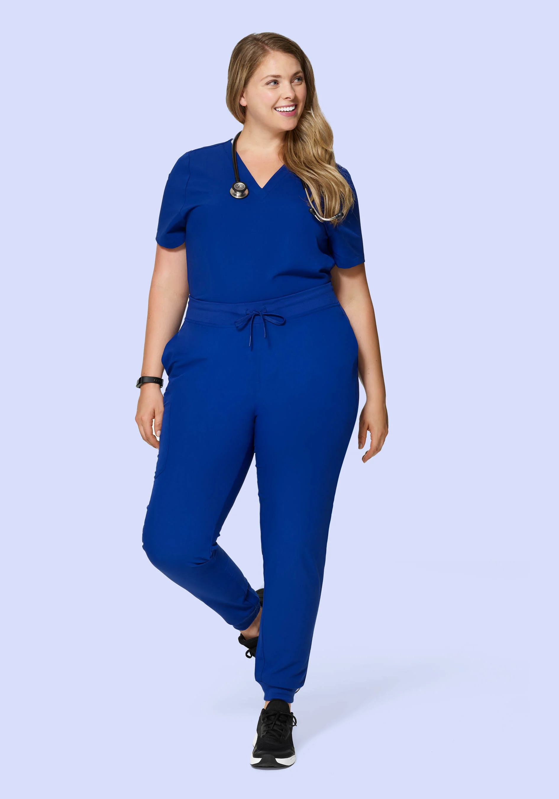 High Waisted Joggers Galaxy Blue - Image 7