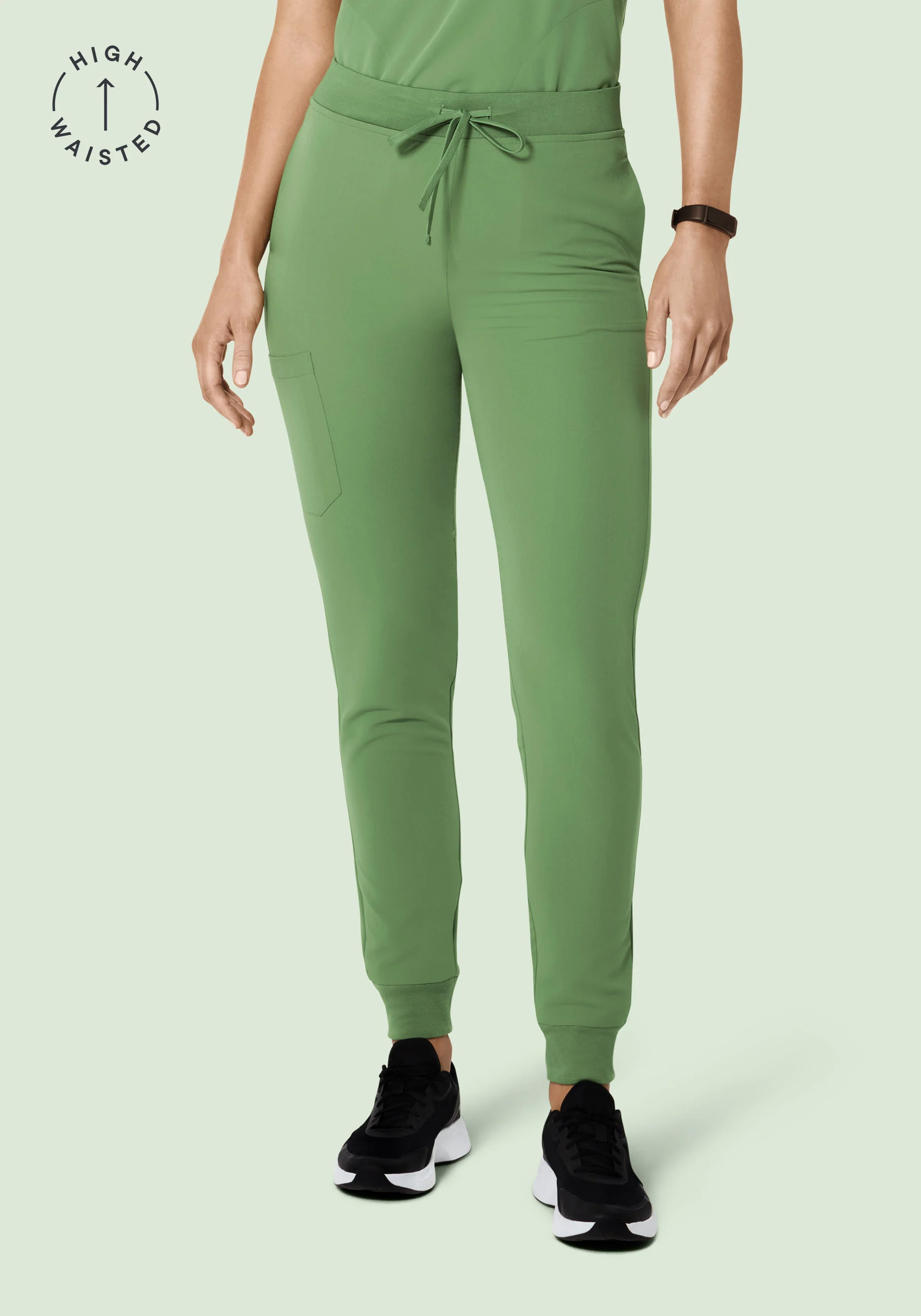 High Waisted Joggers Hazel Green