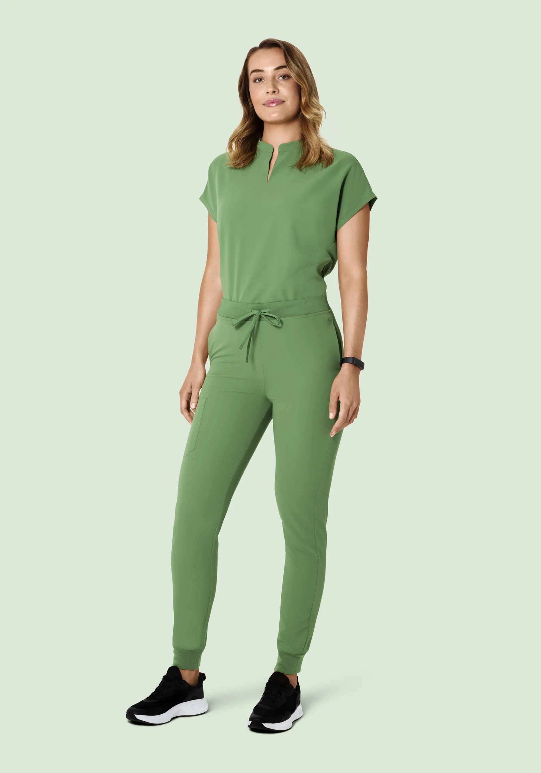 High Waisted Joggers Hazel Green - Image 3