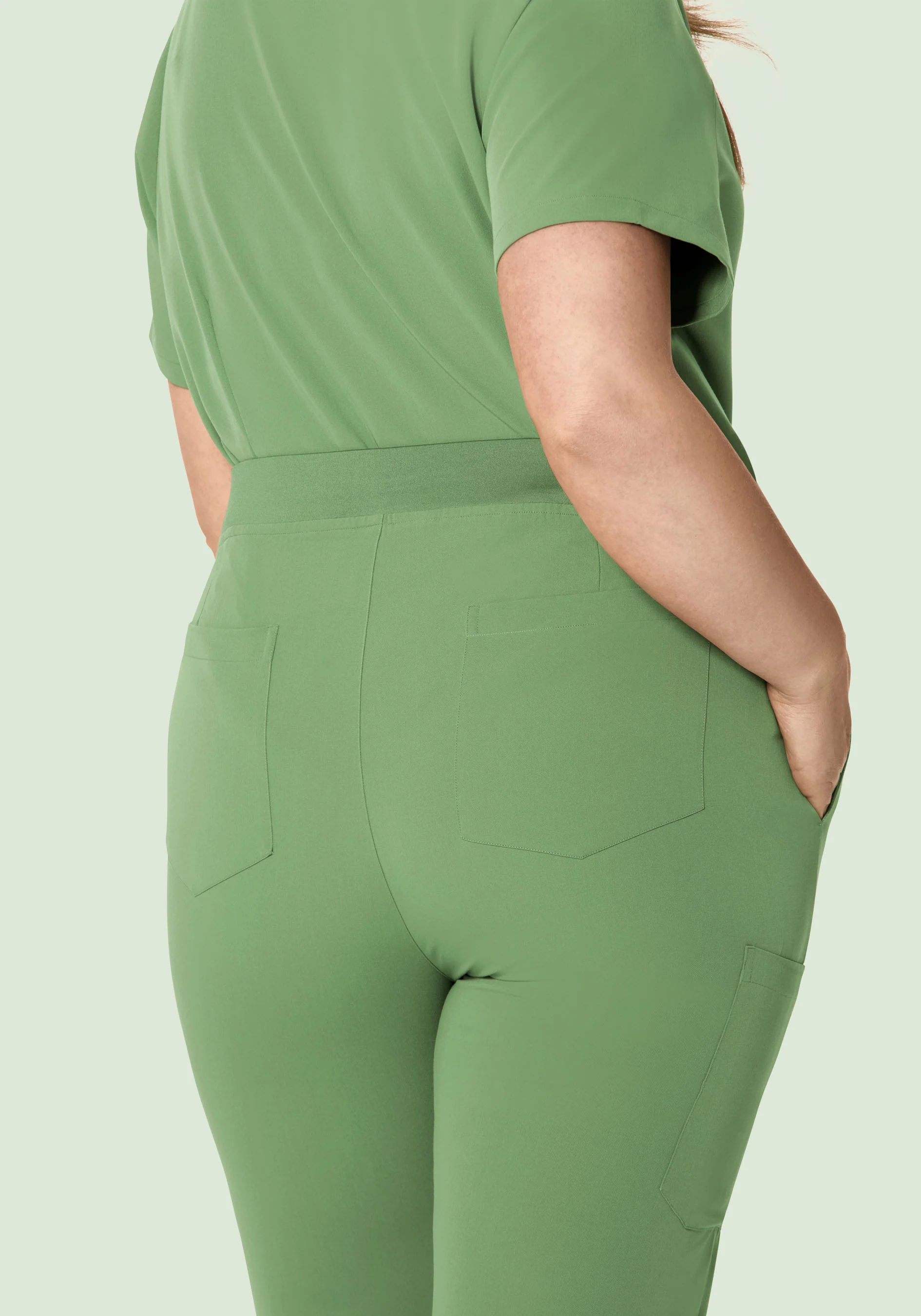 High Waisted Joggers Hazel Green - Image 5