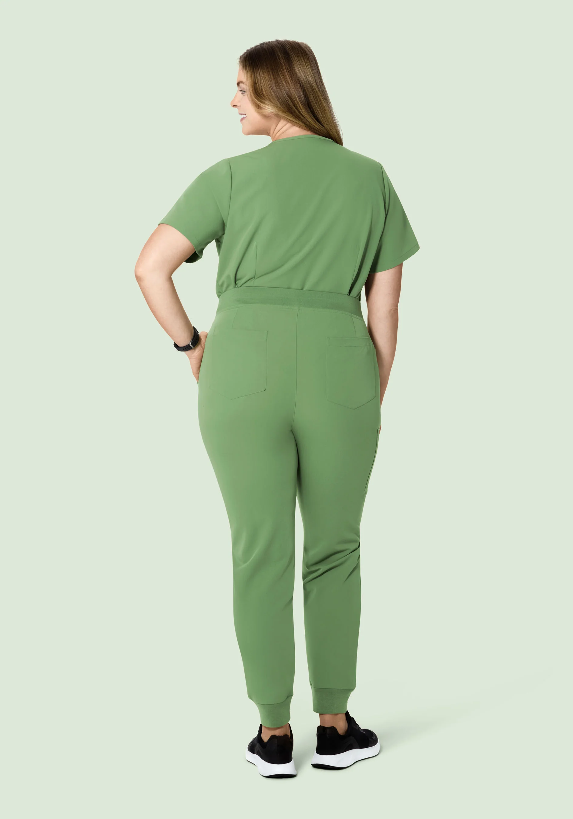 High Waisted Joggers Hazel Green - Image 6