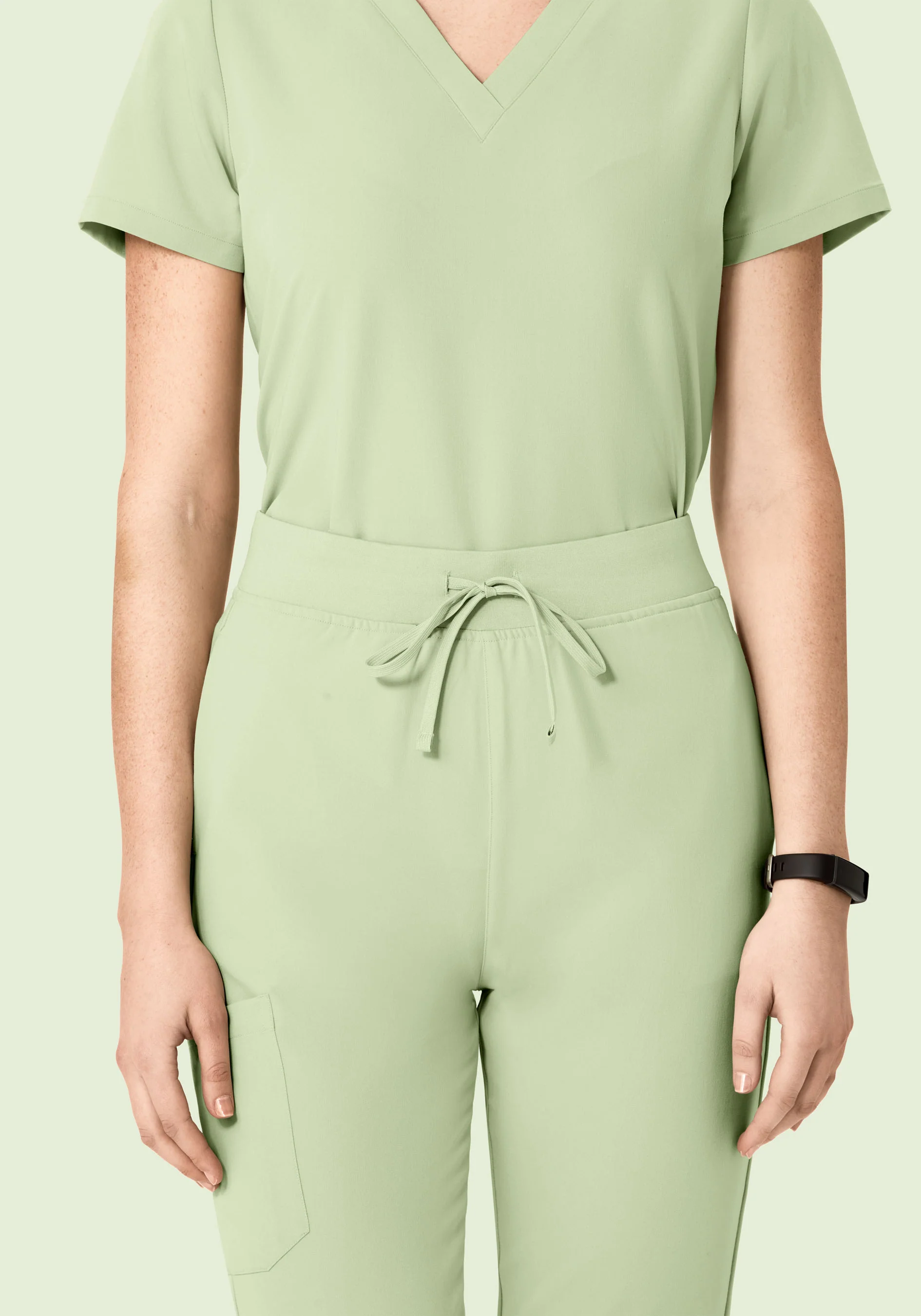 High Waisted Joggers Matcha - Image 3