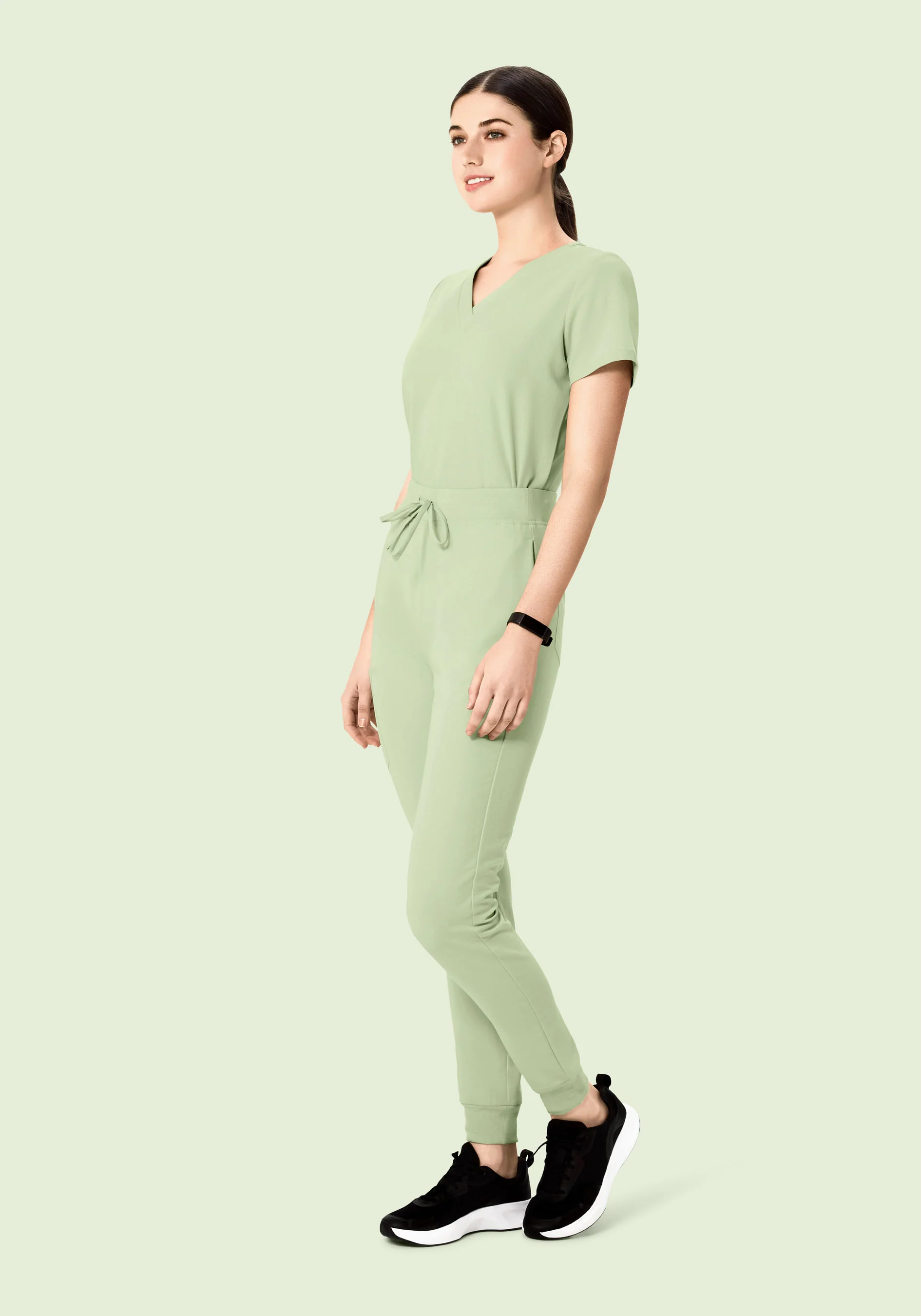 High Waisted Joggers Matcha - Image 5