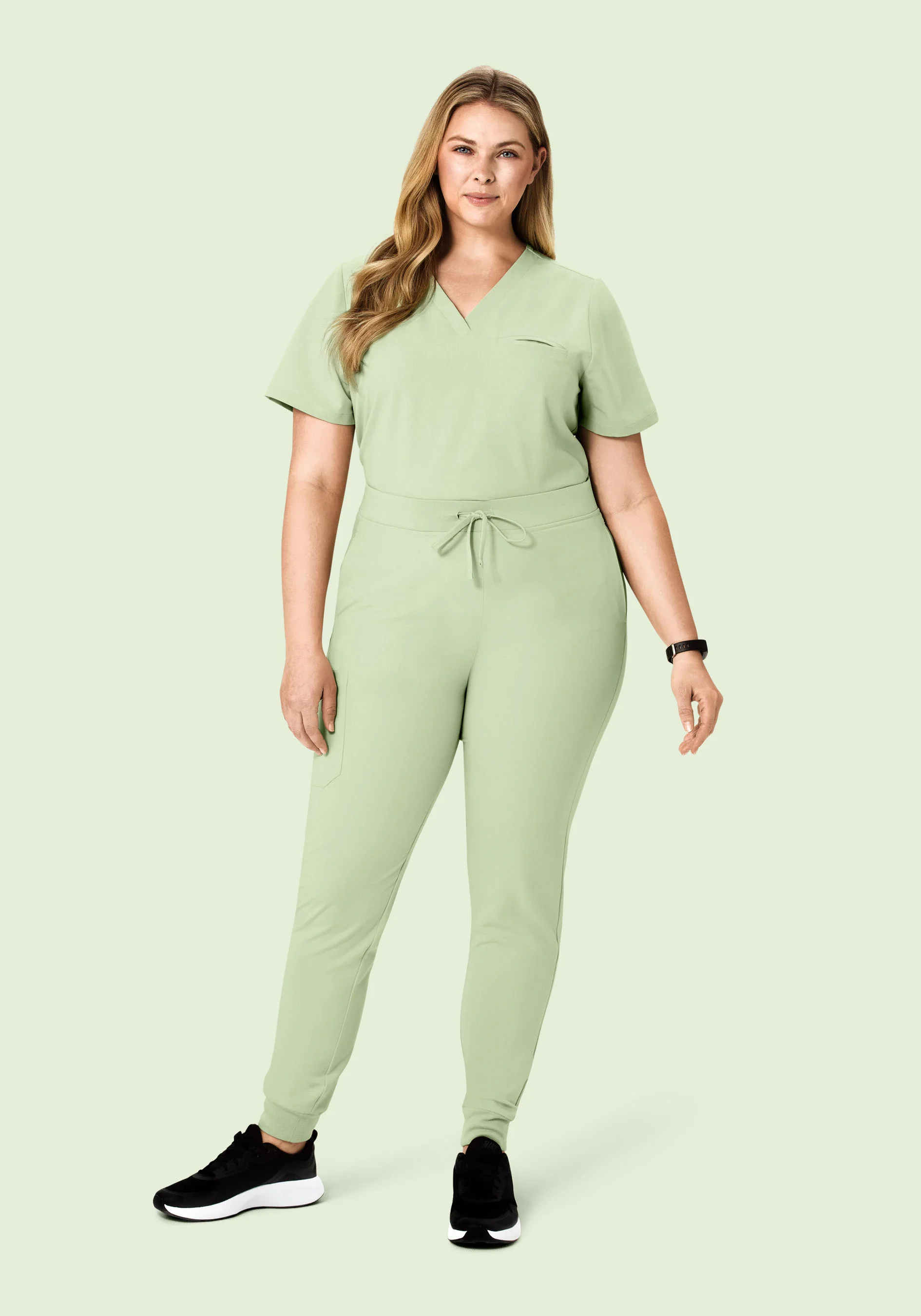 High Waisted Joggers Matcha - Image 8