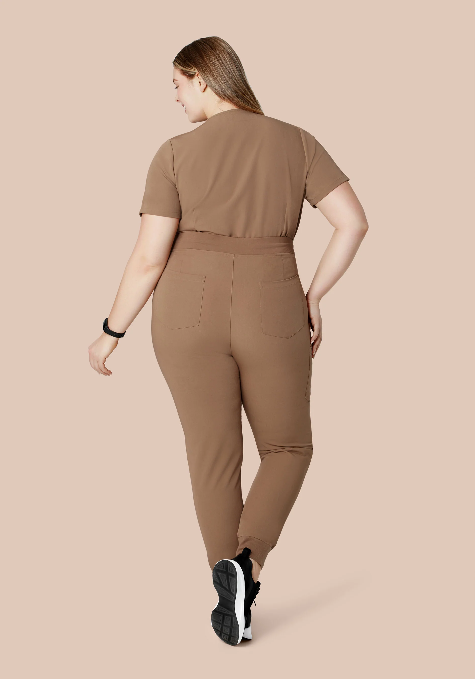 High Waisted Joggers Mocha - Image 9