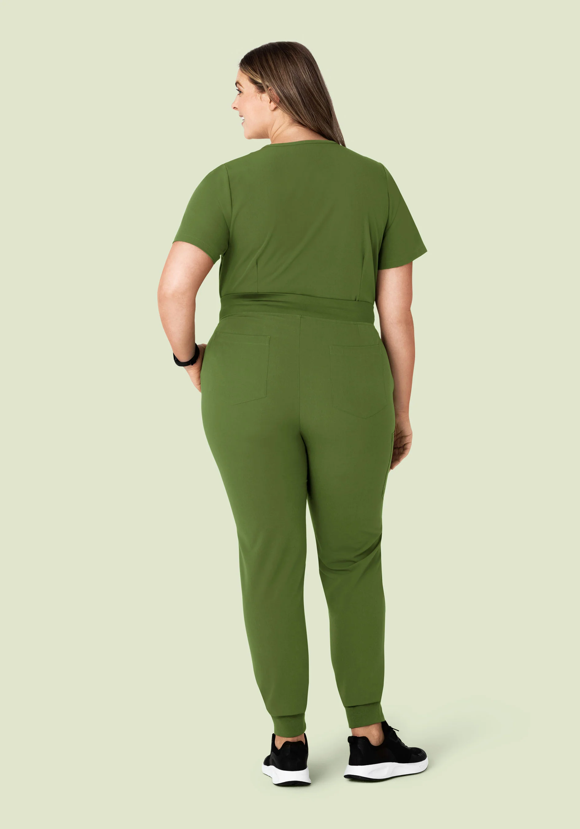High Waisted Joggers Moss - Image 10