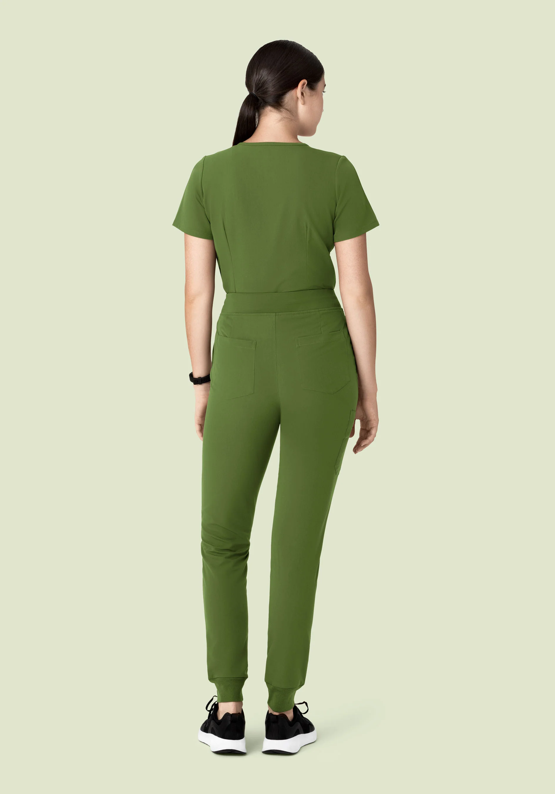 High Waisted Joggers Moss - Image 5