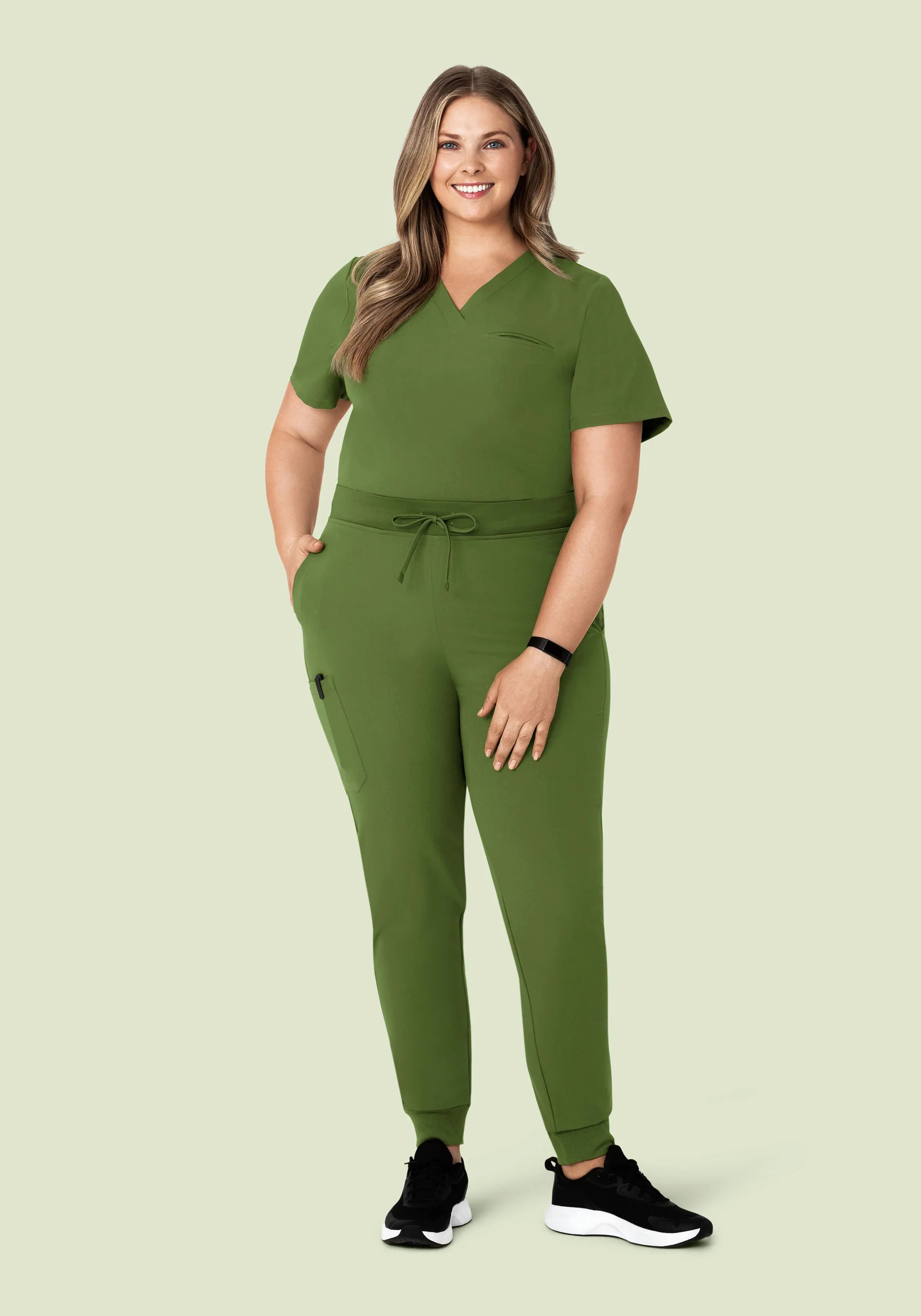High Waisted Joggers Moss - Image 7