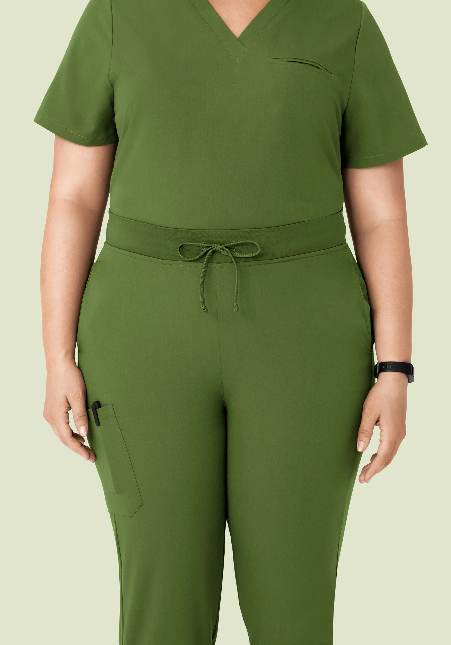 High Waisted Joggers Moss - Image 8