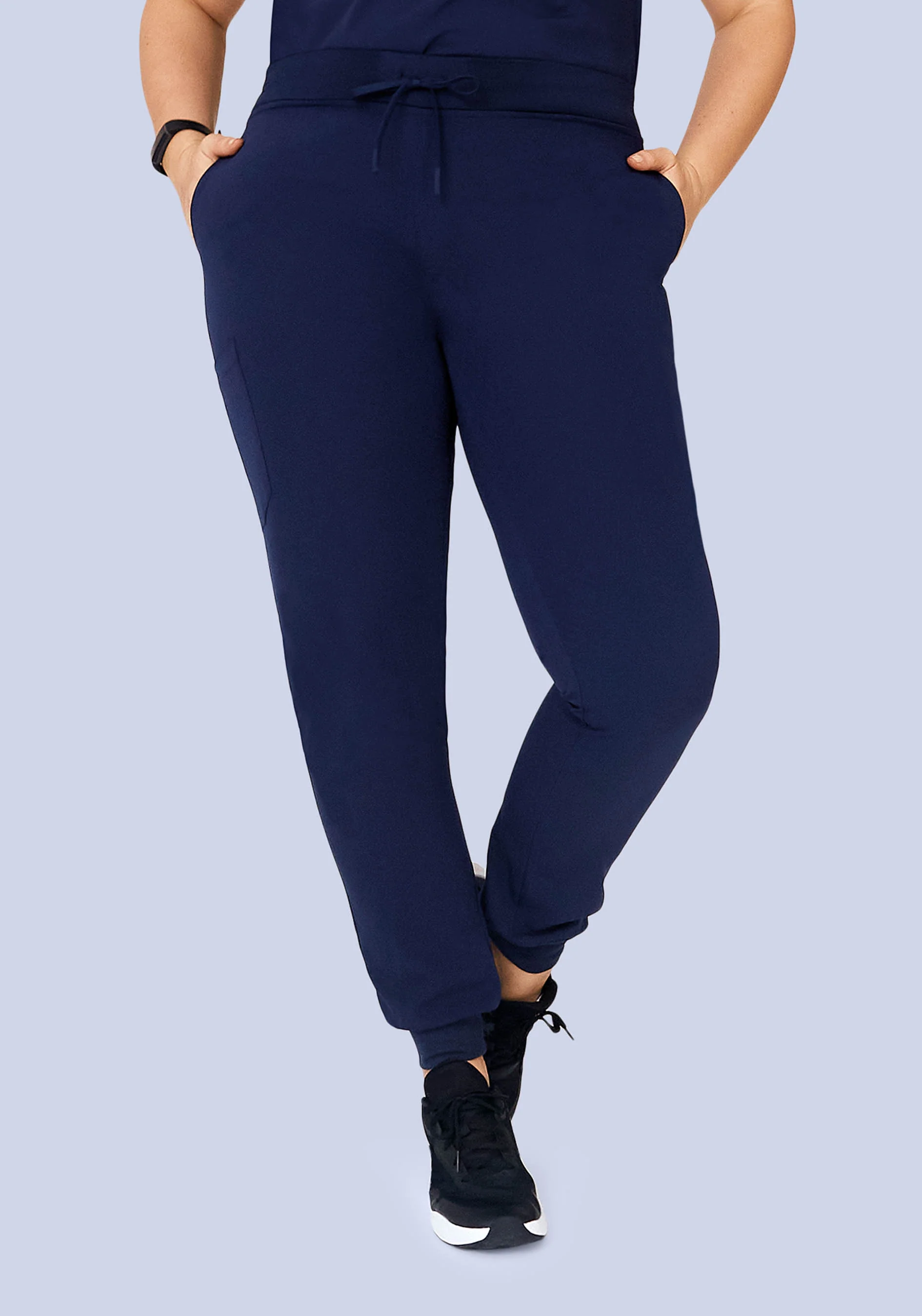 High Waisted Joggers Navy - Image 7