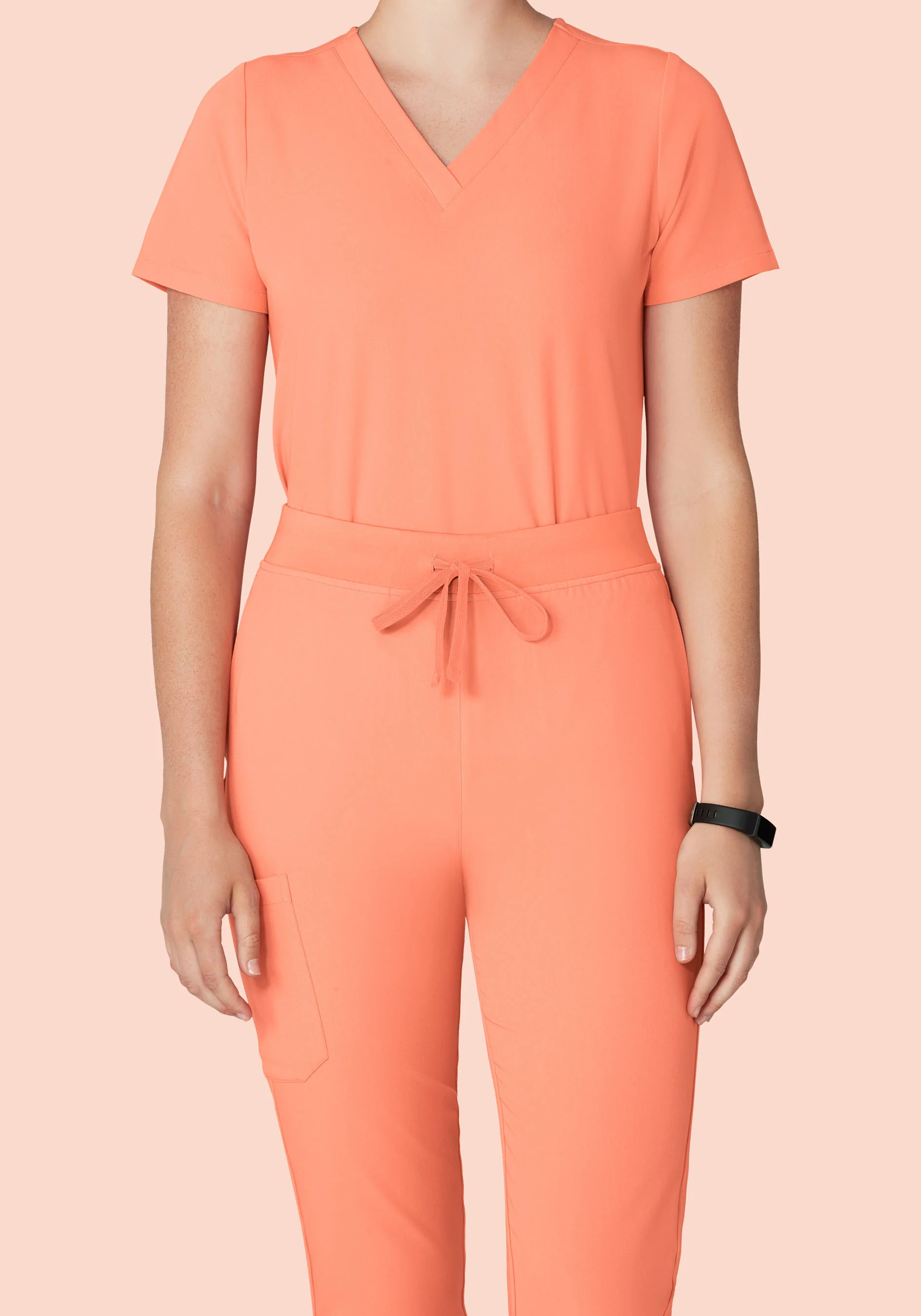 High Waisted Joggers Peach - Image 3