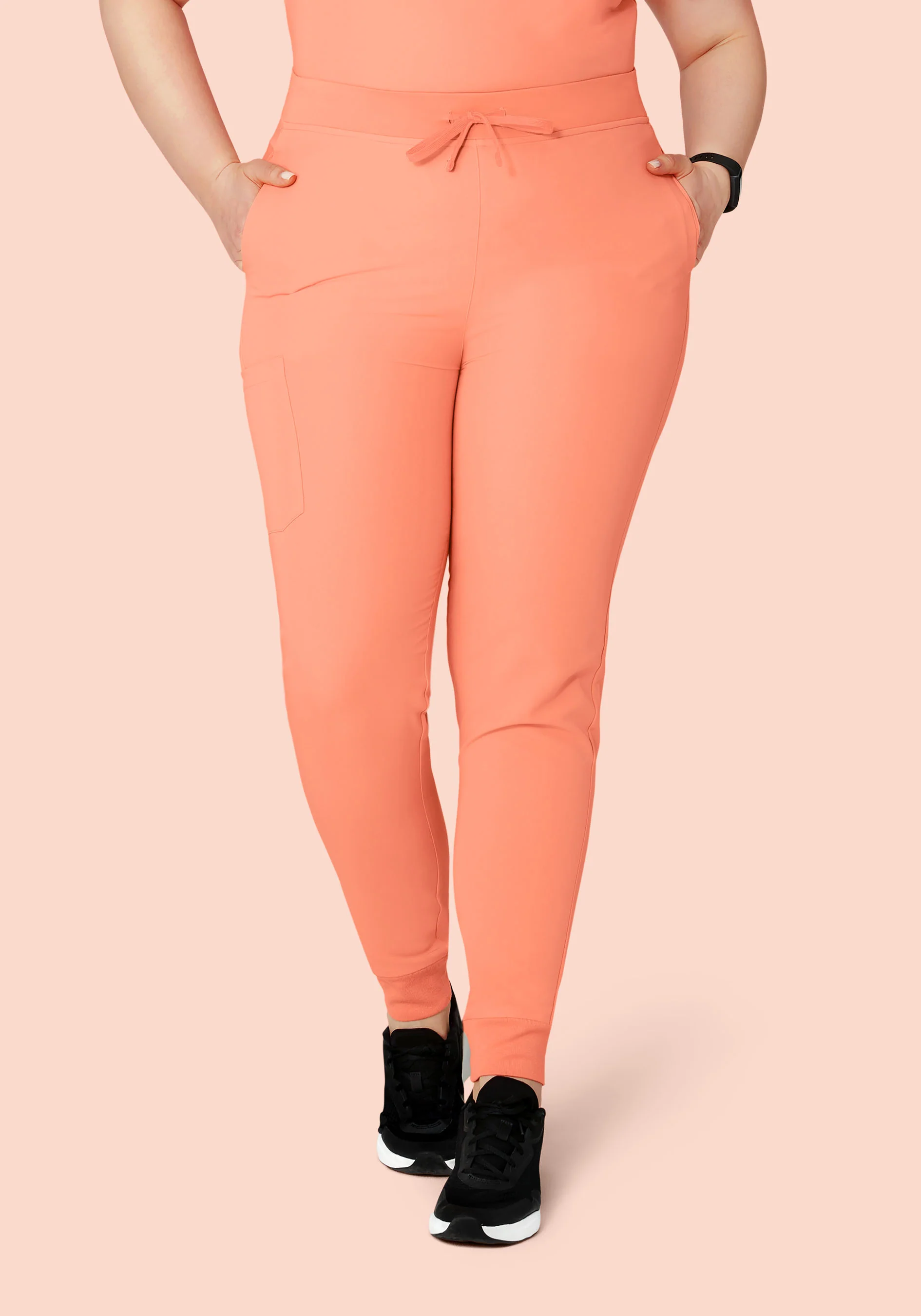 High Waisted Joggers Peach - Image 6