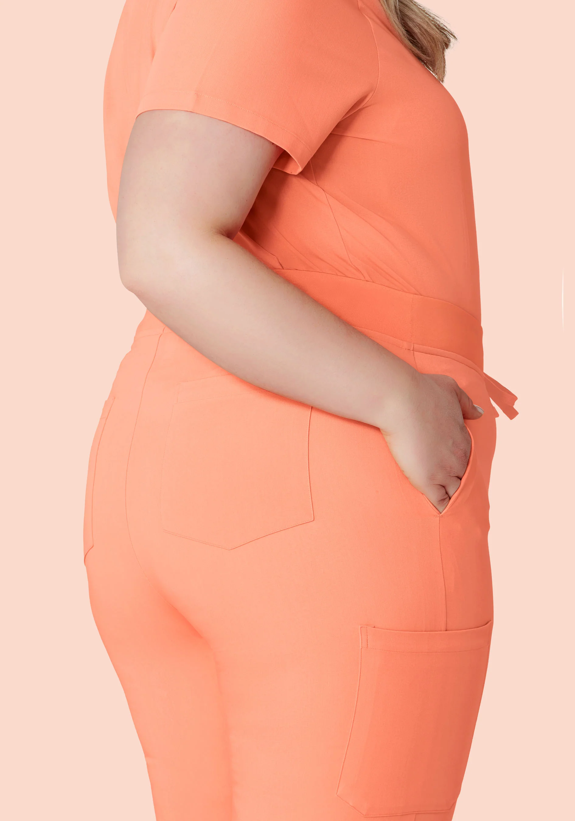 High Waisted Joggers Peach - Image 8