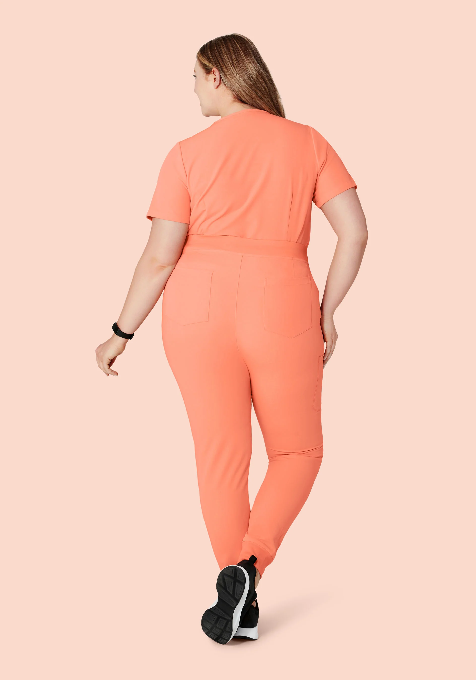High Waisted Joggers Peach - Image 9