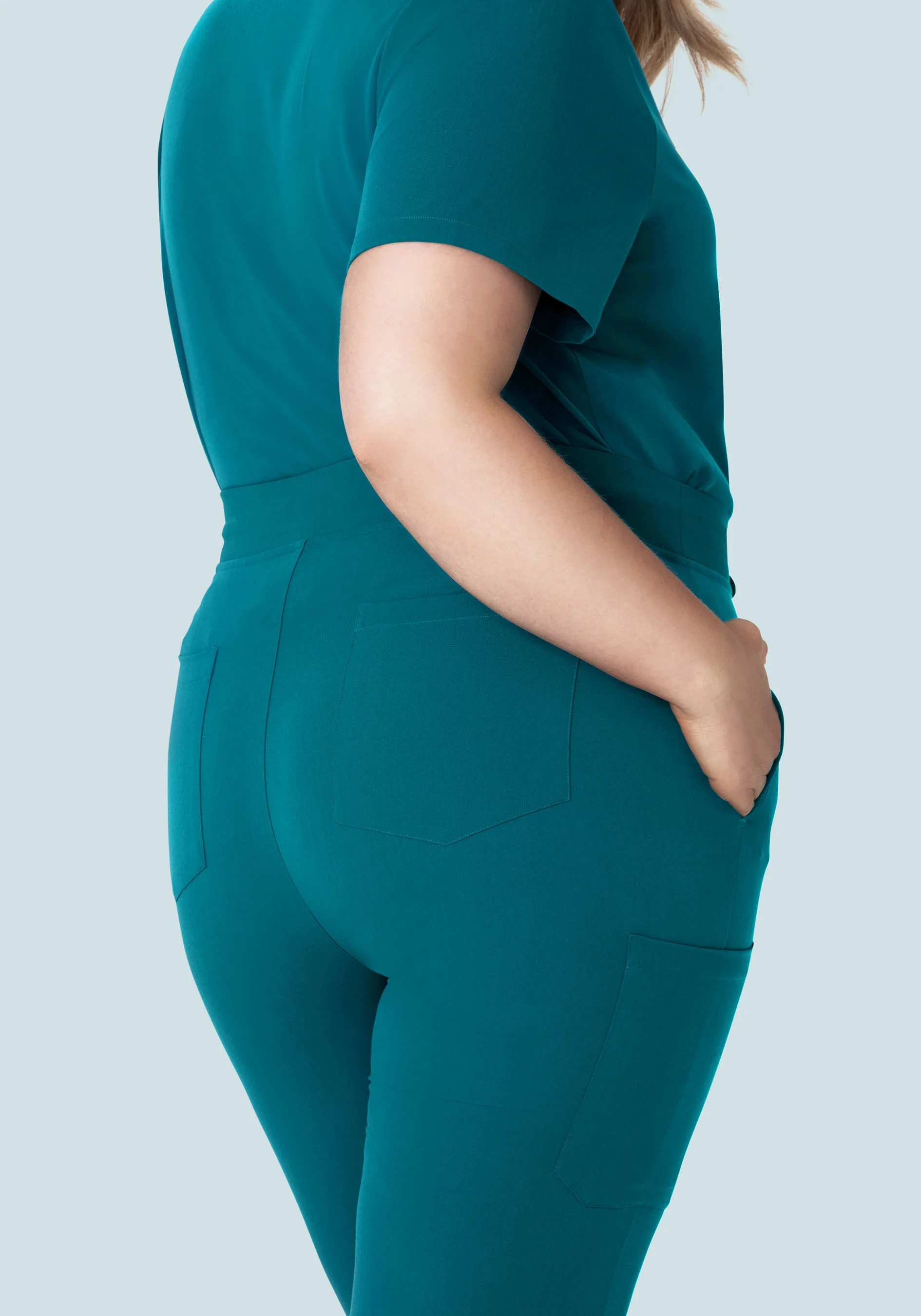High Waisted Joggers Peacock - Image 7