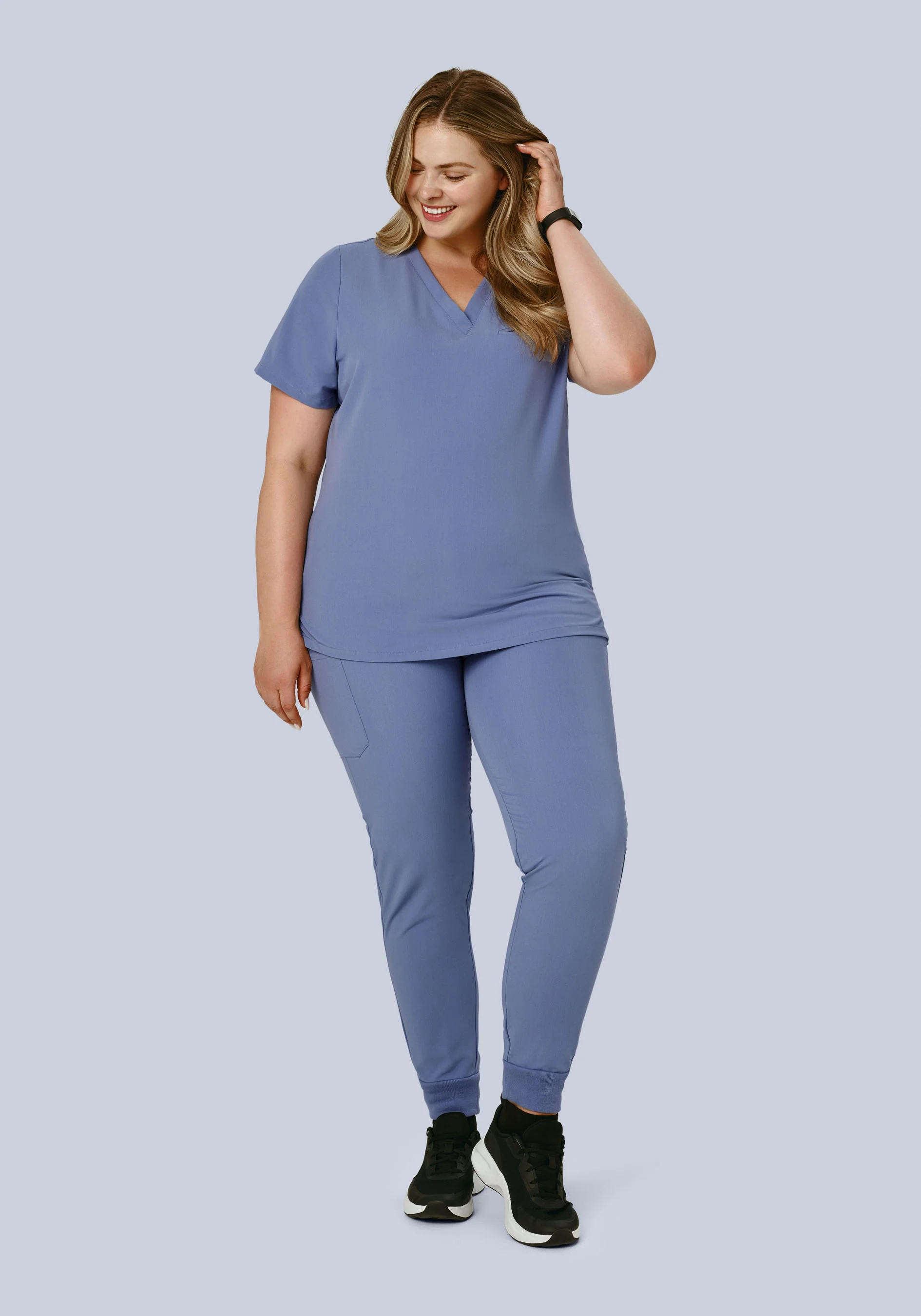 High Waisted Joggers Periwinkle - Image 8