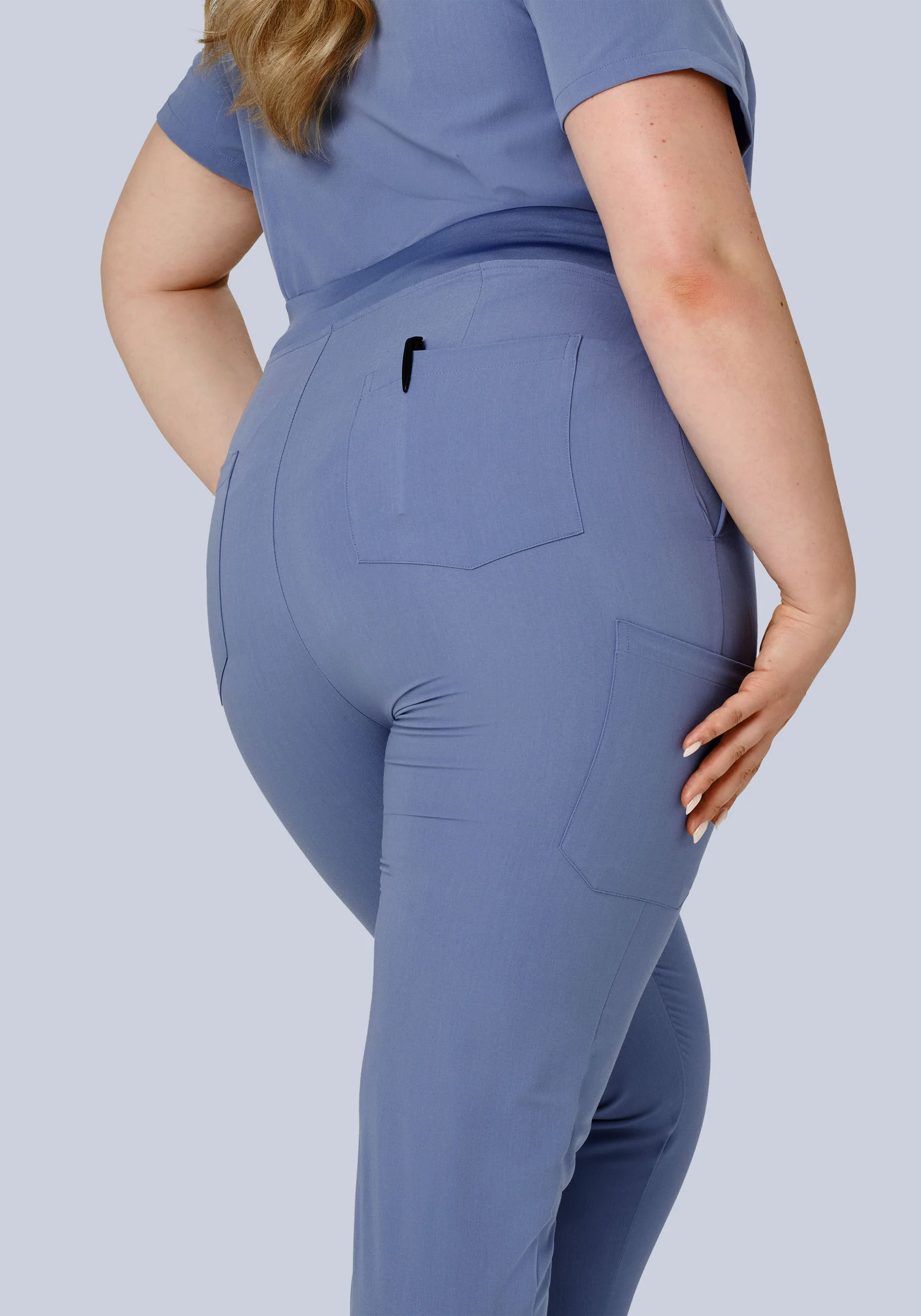 High Waisted Joggers Periwinkle - Image 9