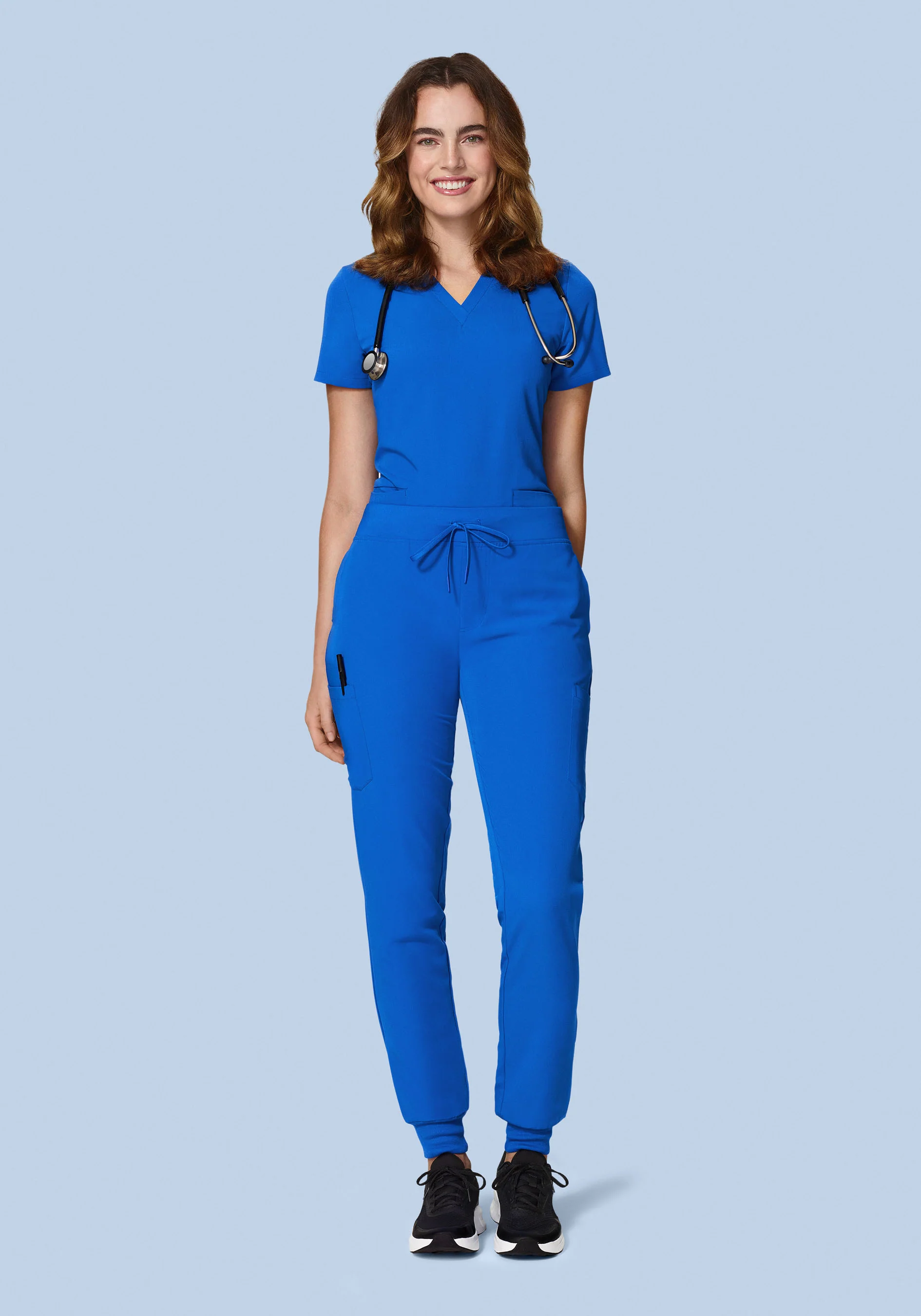 High Waisted Joggers Royal Blue - Image 4