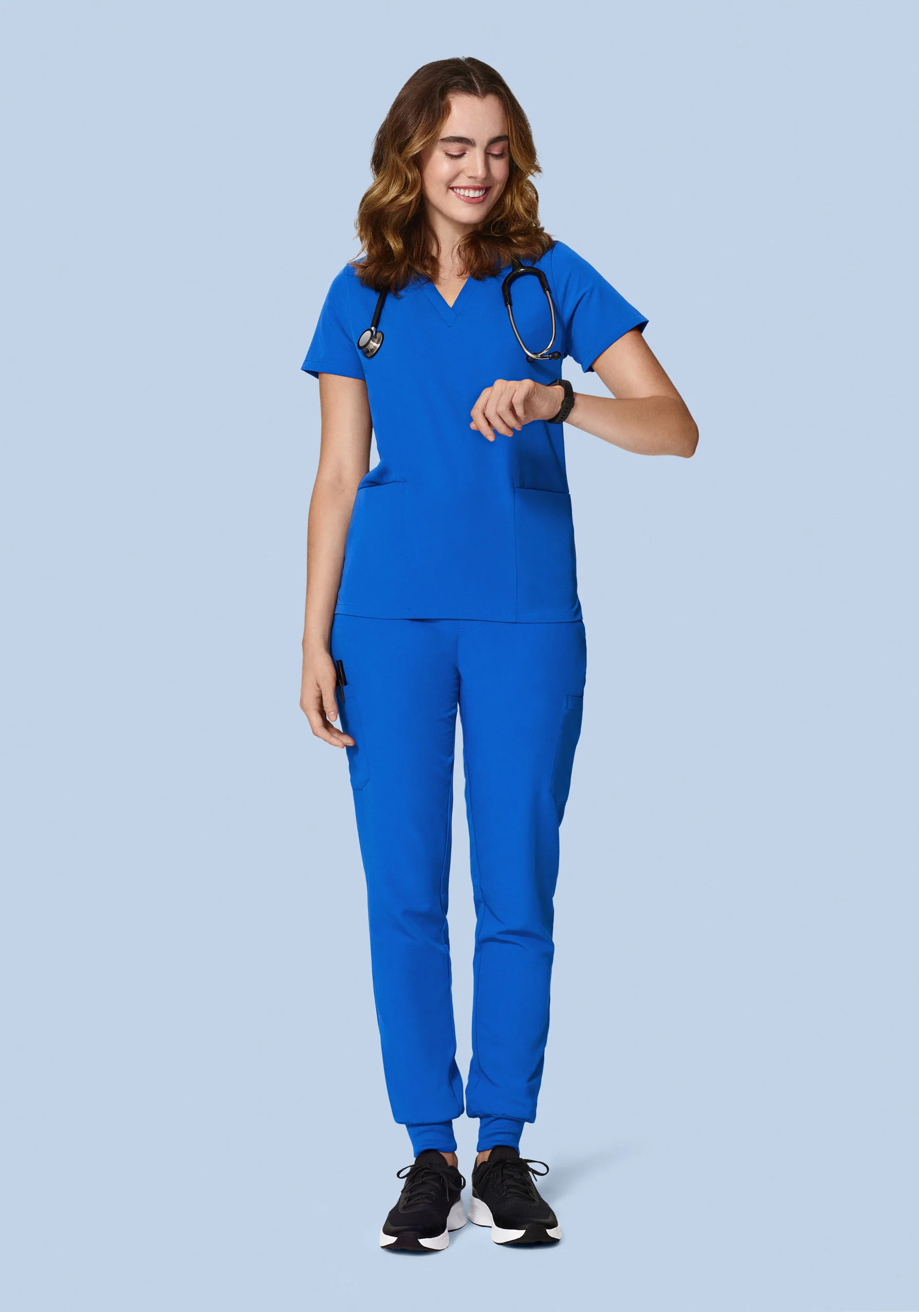 High Waisted Joggers Royal Blue - Image 5