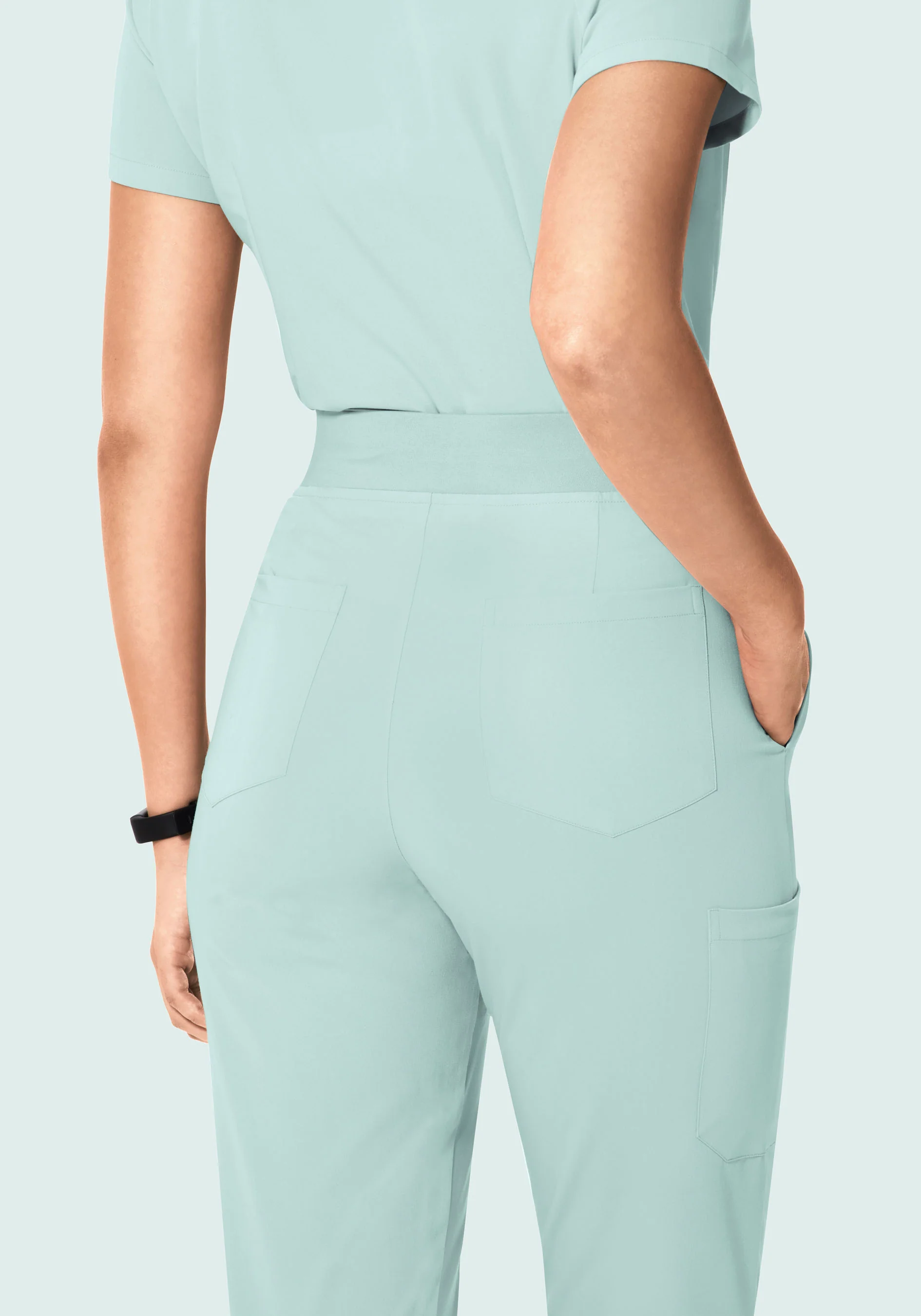 High Waisted Joggers Sterling Blue - Image 4
