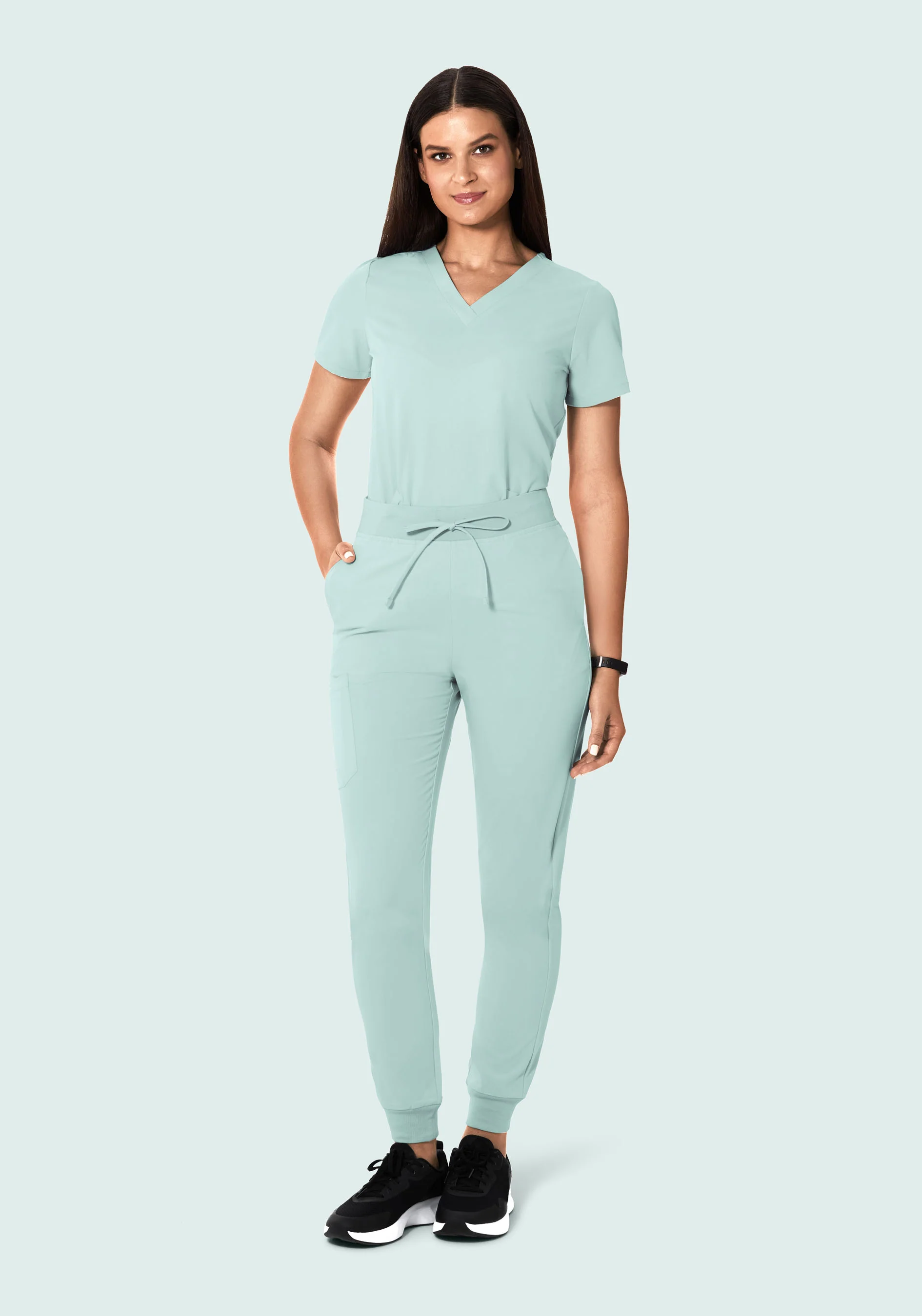 High Waisted Joggers Sterling Blue - Image 5