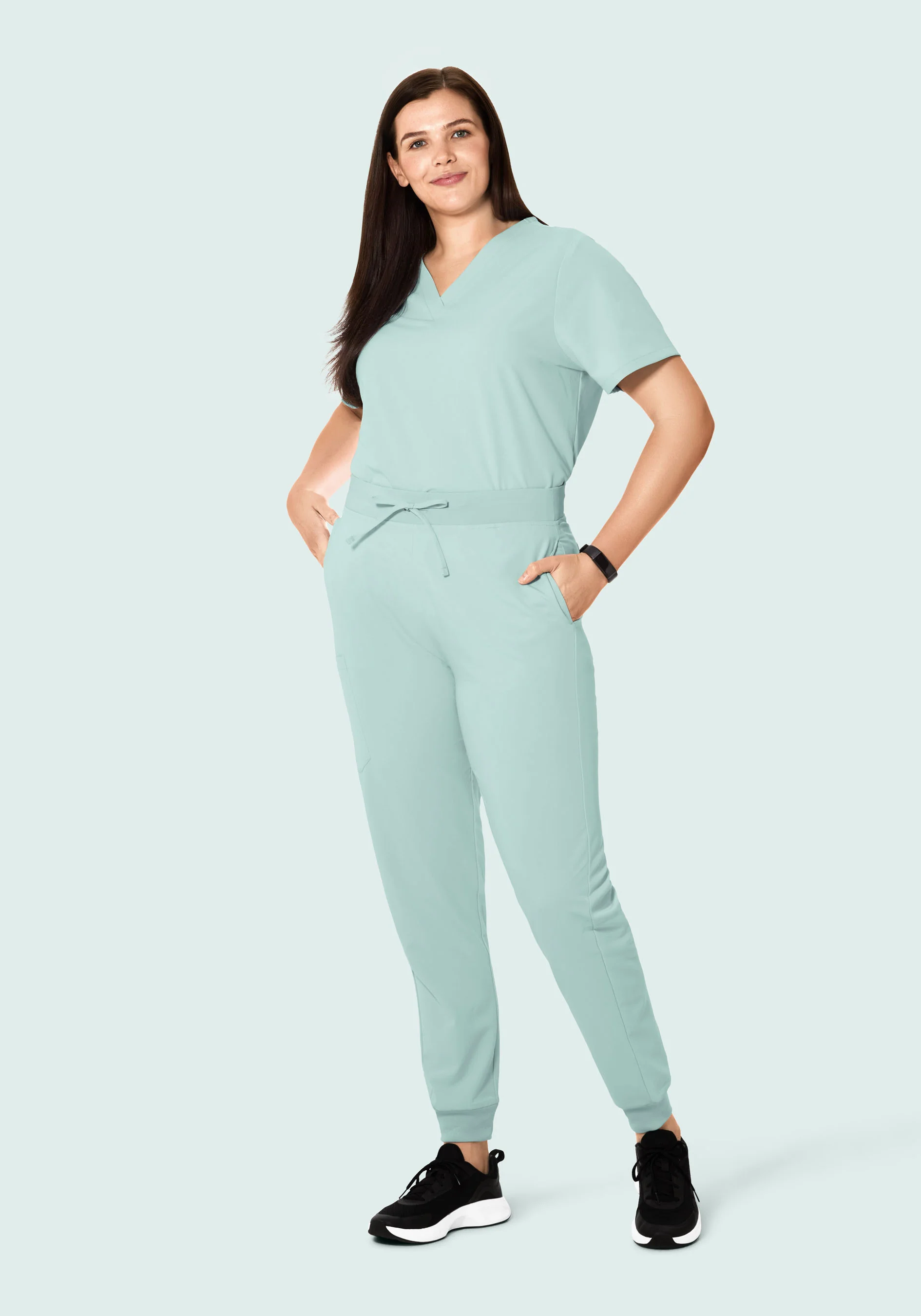 High Waisted Joggers Sterling Blue - Image 6