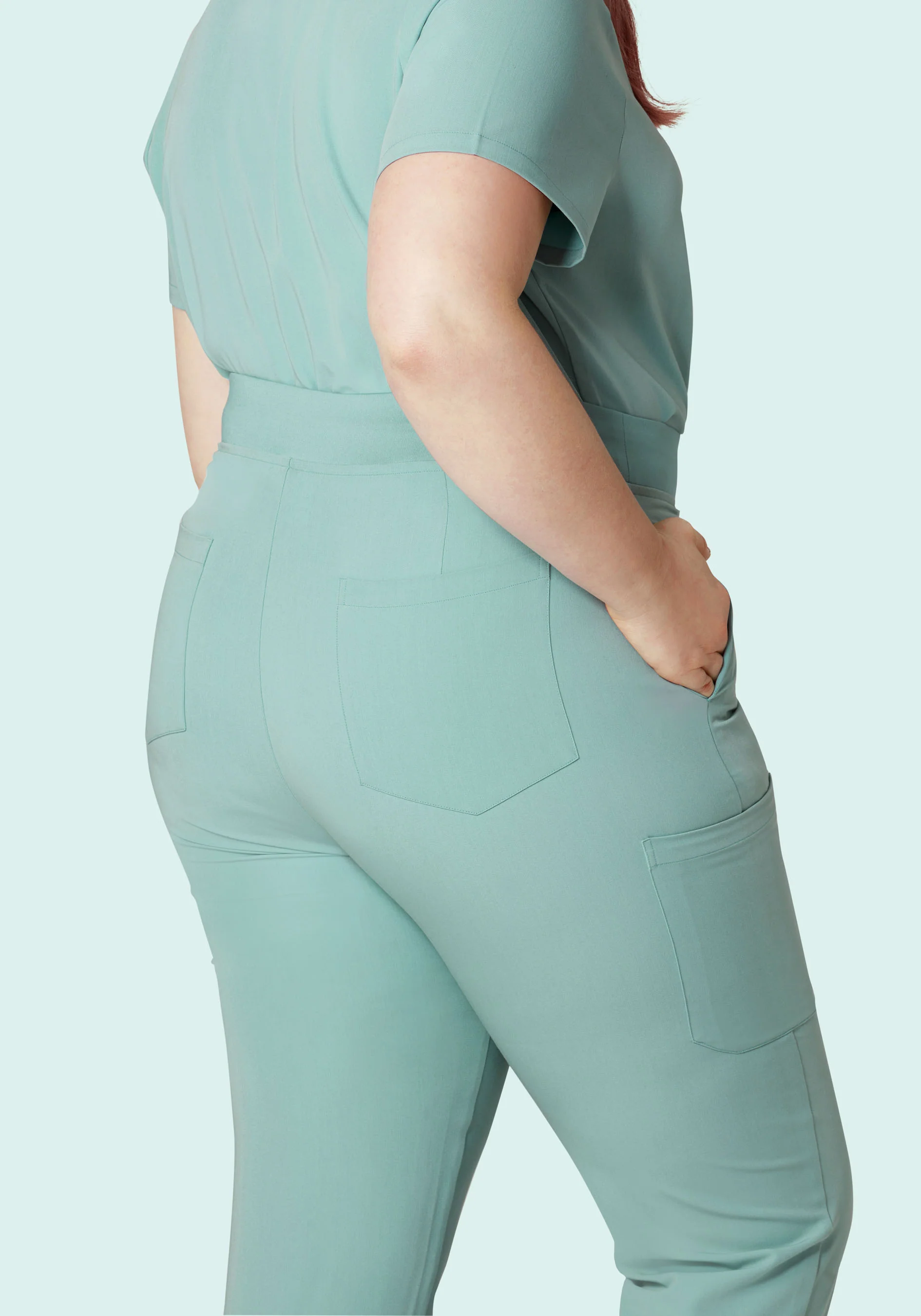 High Waisted Joggers Tourmaline - Image 6