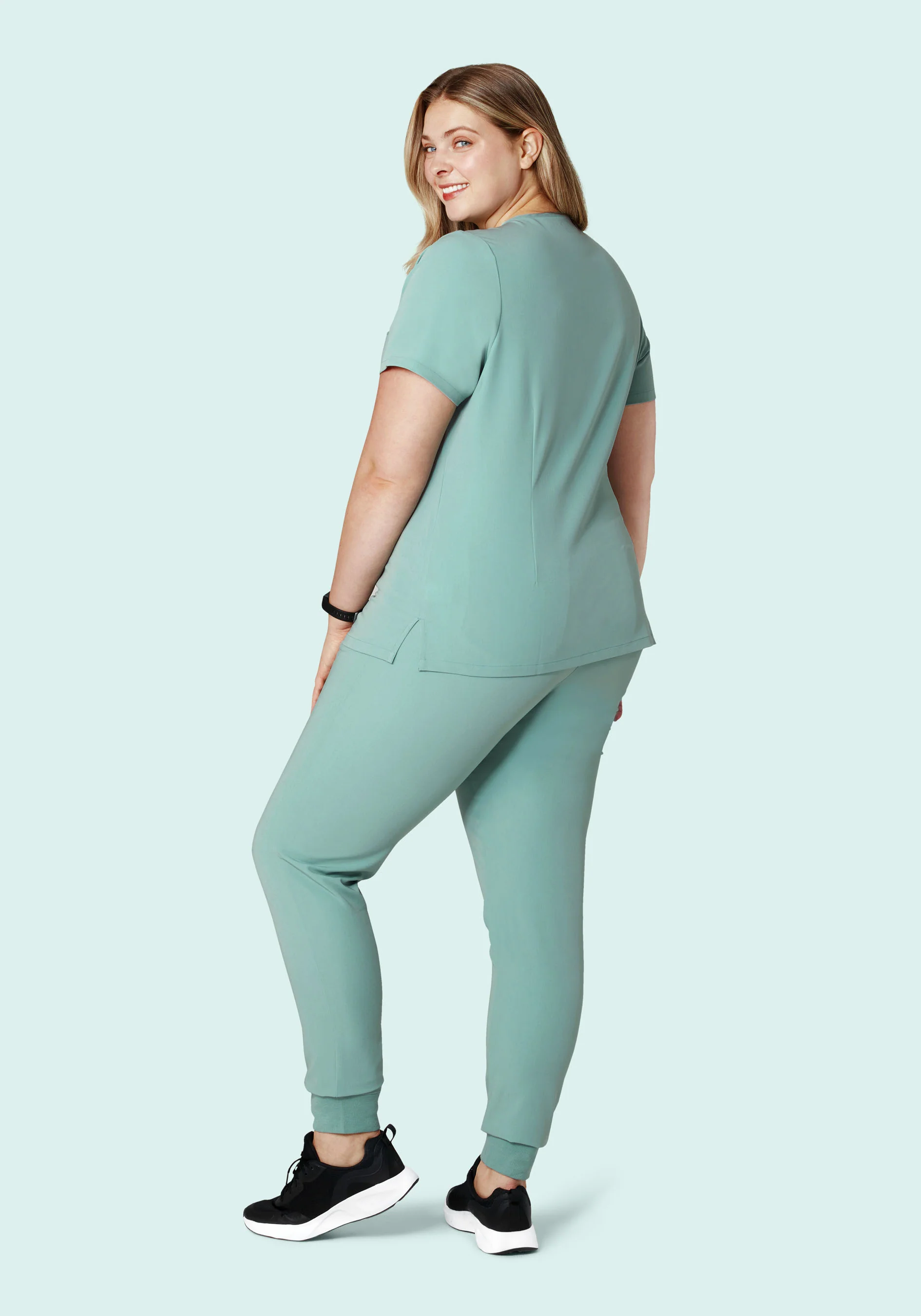 High Waisted Joggers Tourmaline - Image 7