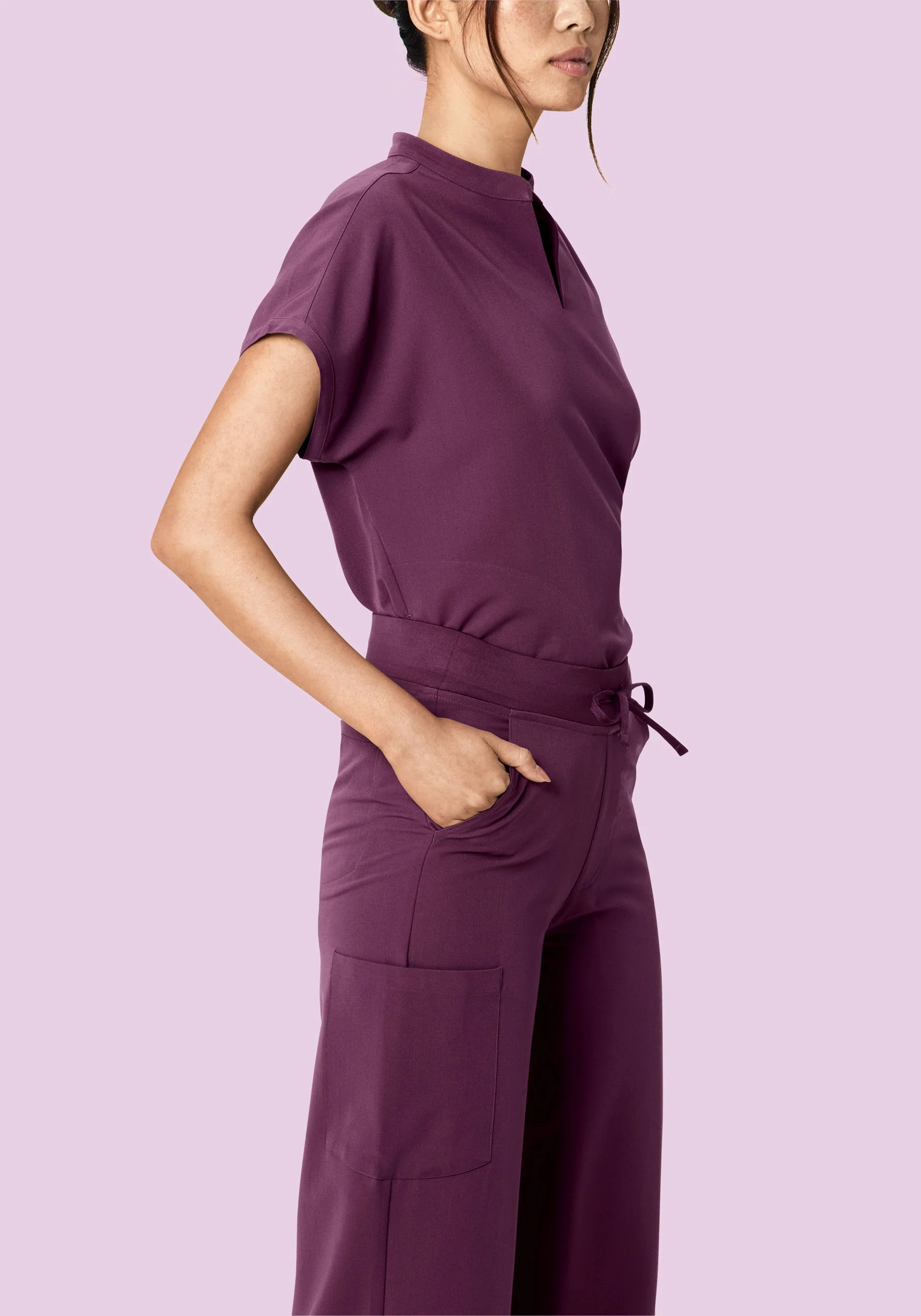 High Waisted Wide Leg Bordeaux - Image 3