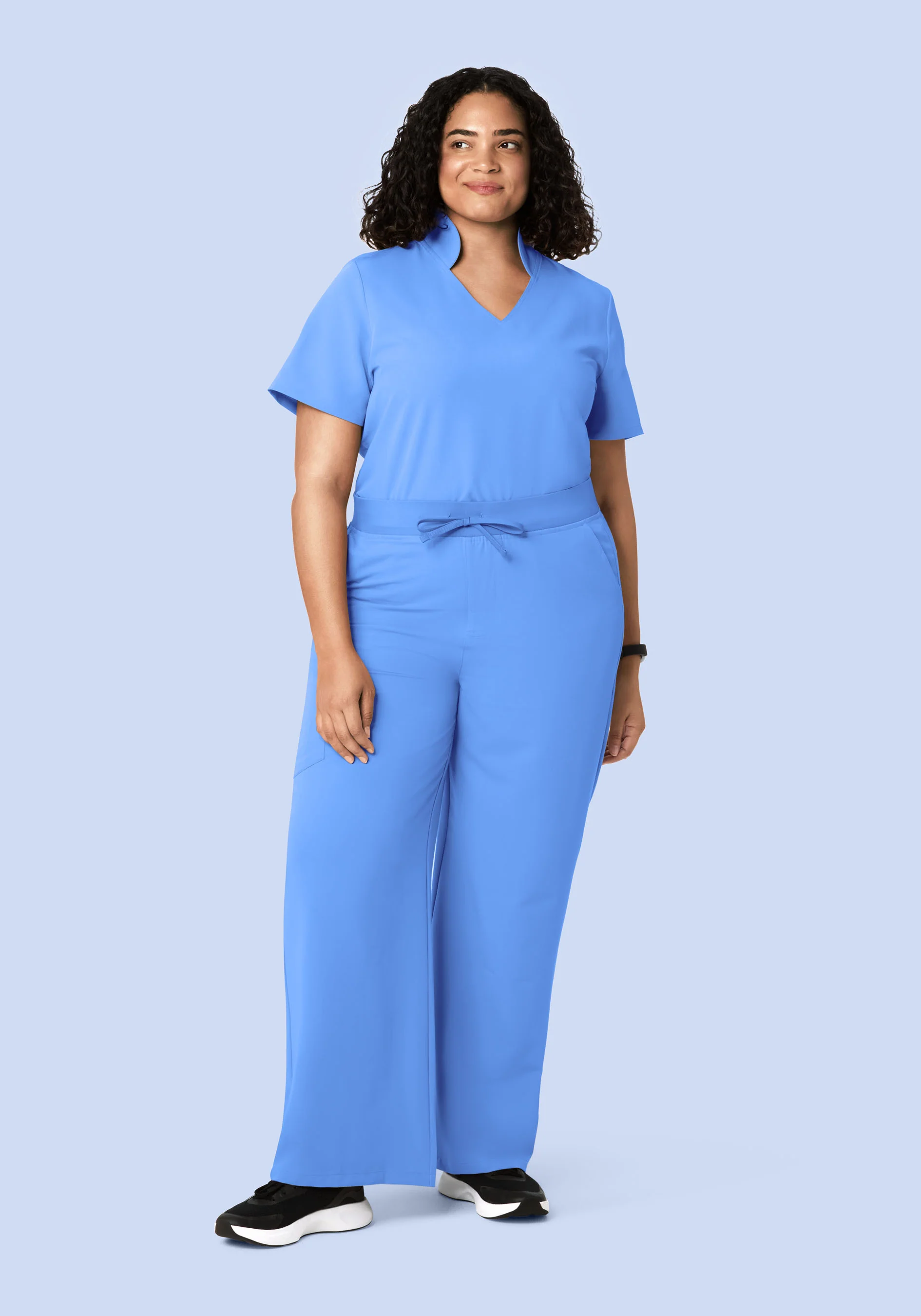 High Waisted Wide Leg Ceil Blue - Image 3
