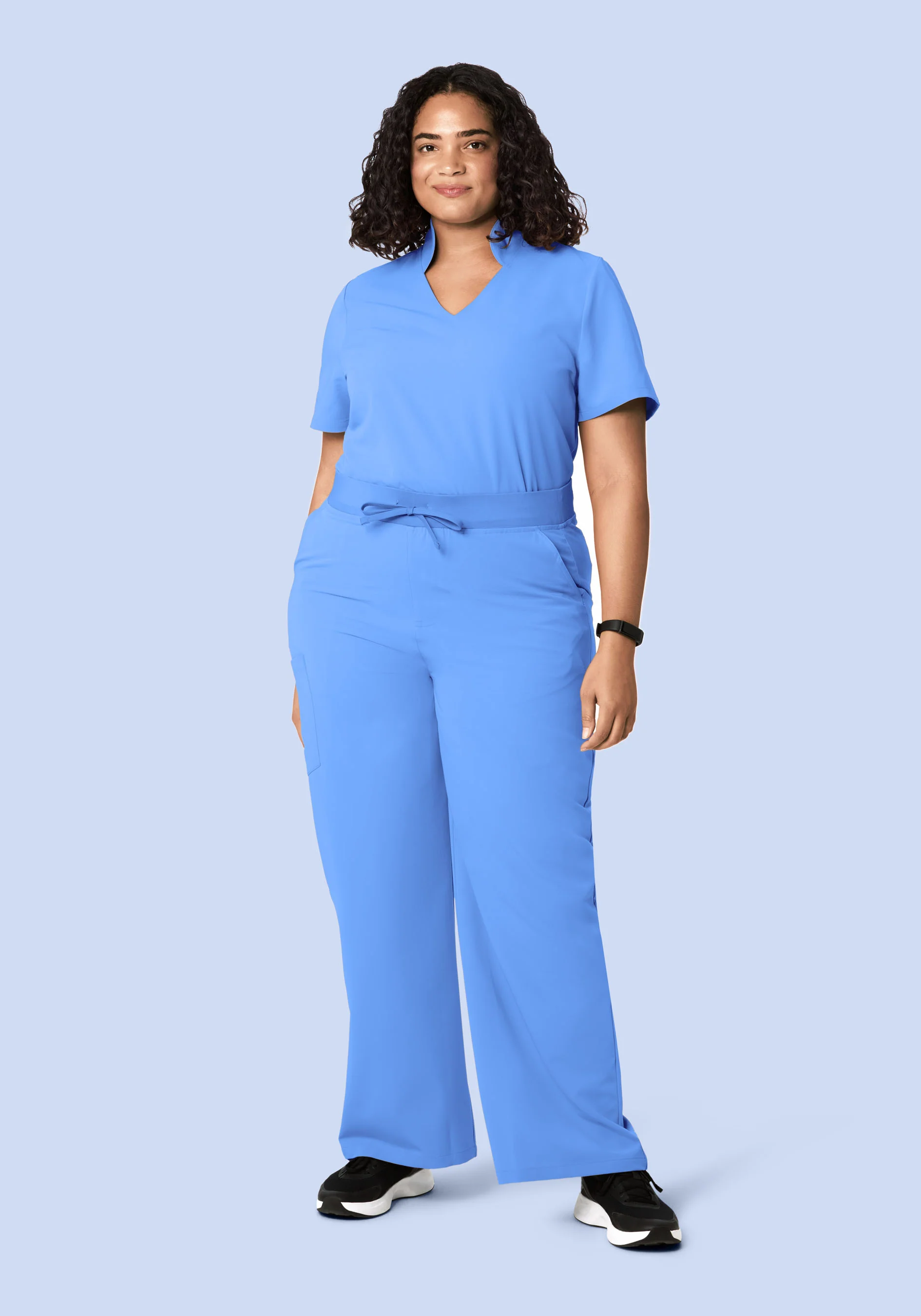 High Waisted Wide Leg Ceil Blue - Image 4