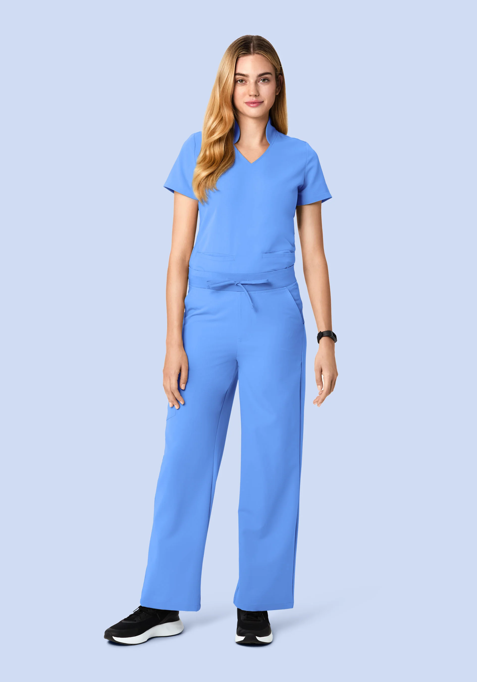 High Waisted Wide Leg Ceil Blue - Image 5