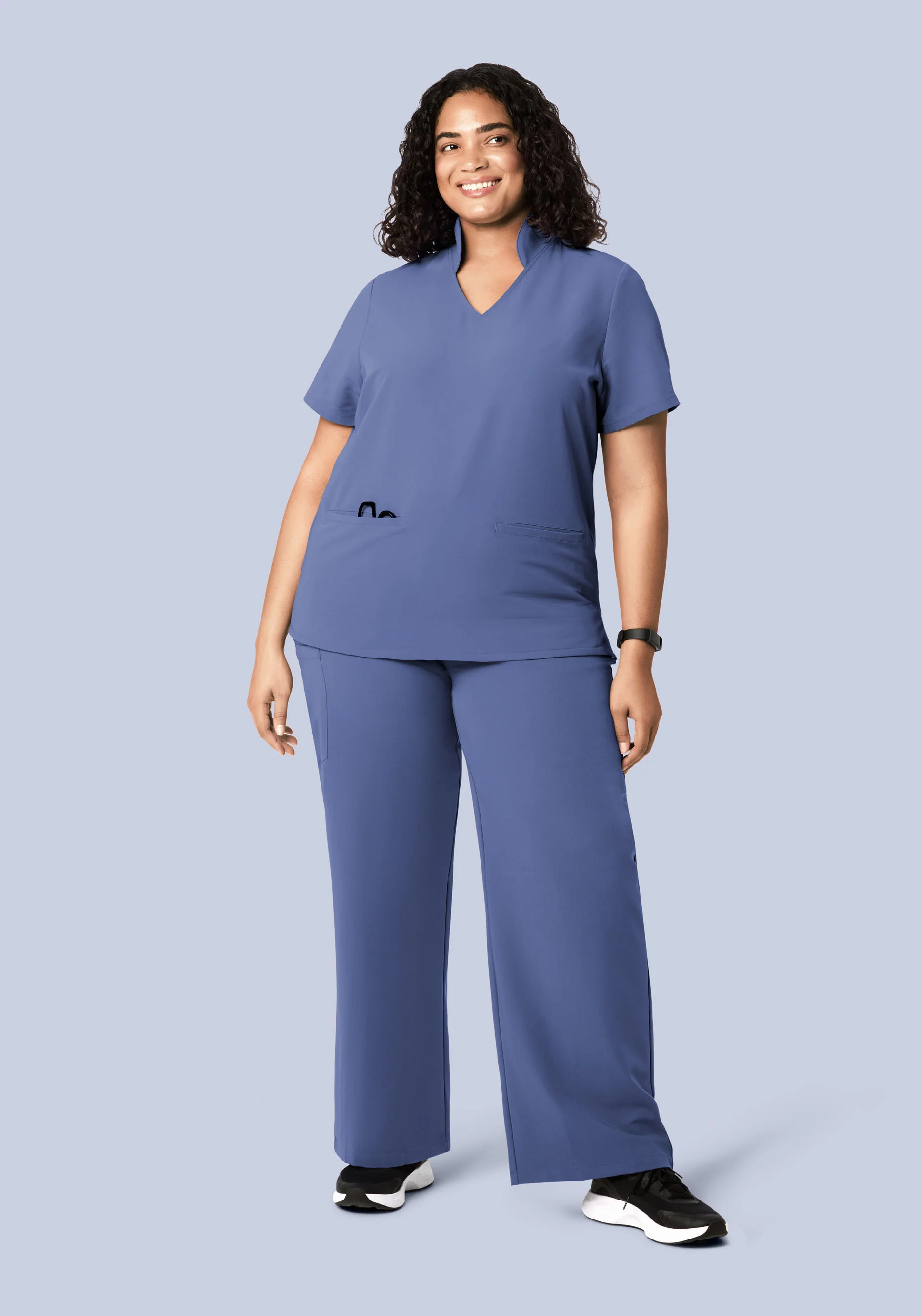 High Waisted Wide Leg Deep Periwinkle - Image 7