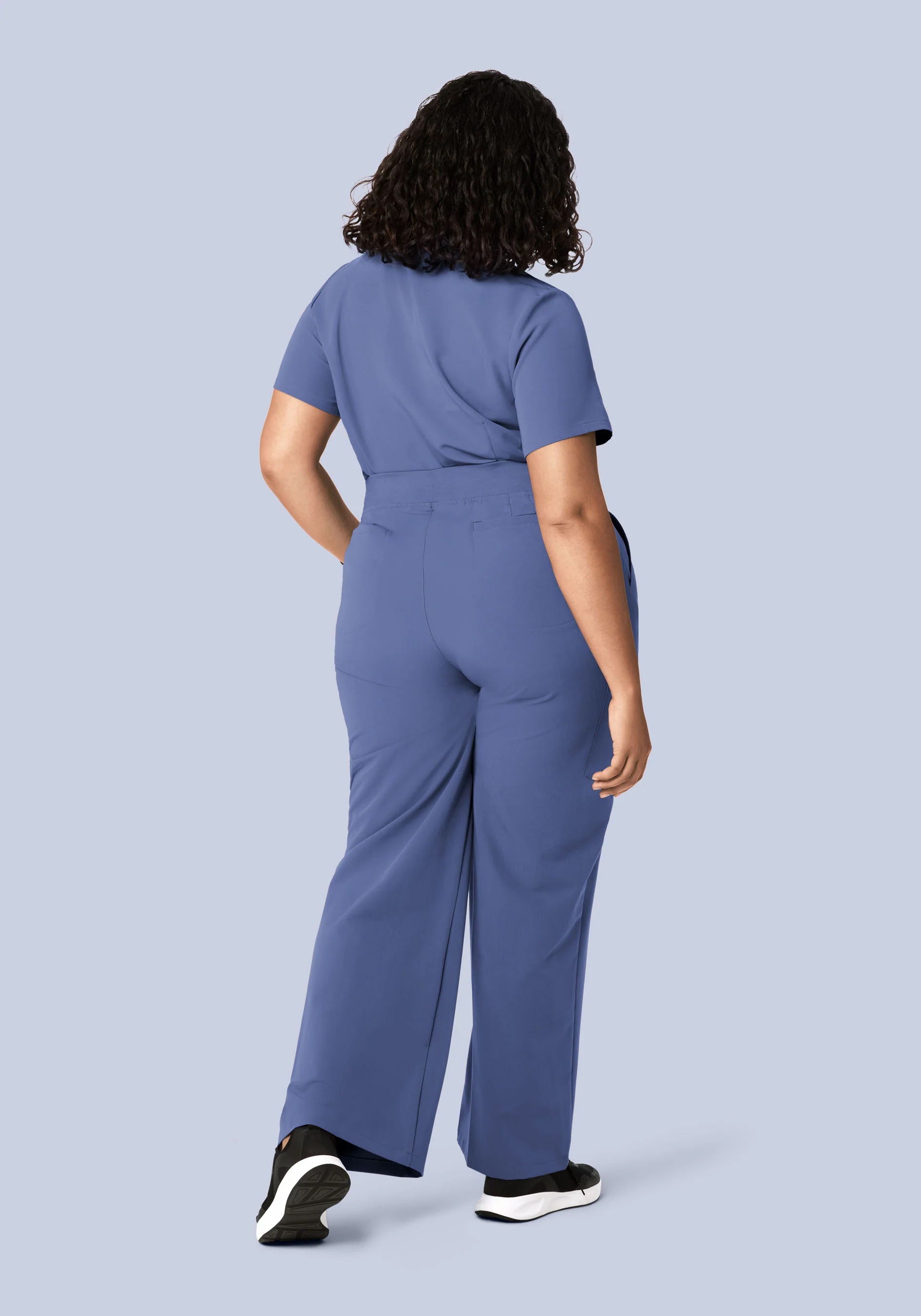 High Waisted Wide Leg Deep Periwinkle - Image 8